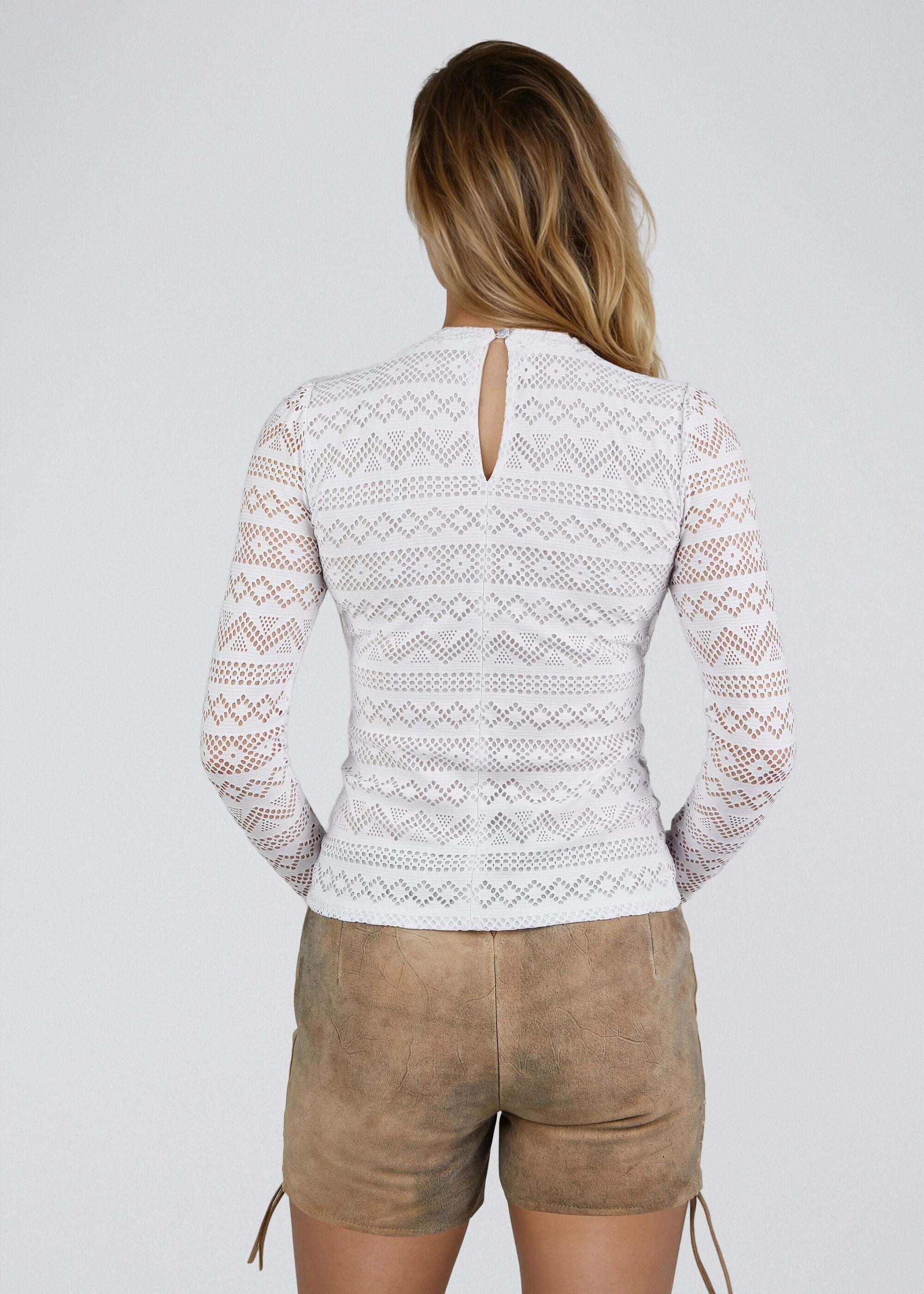 Spieth & Wensky Trachtenbluse Harper feine Lochstickerei