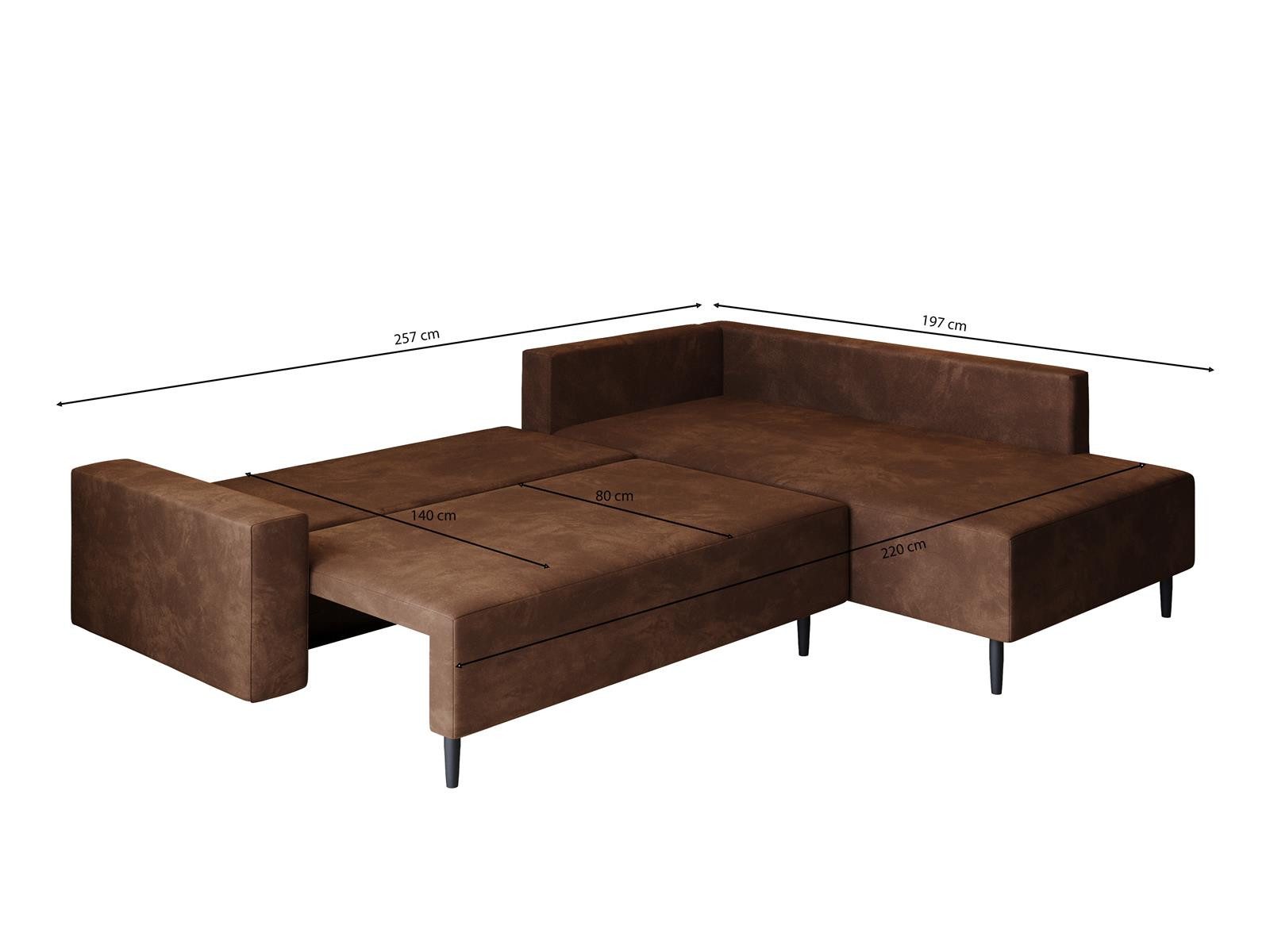 Compleo Ecksofa mit Bonellfederung BLAIR, Bequemes, modernes, L-form, Modern design