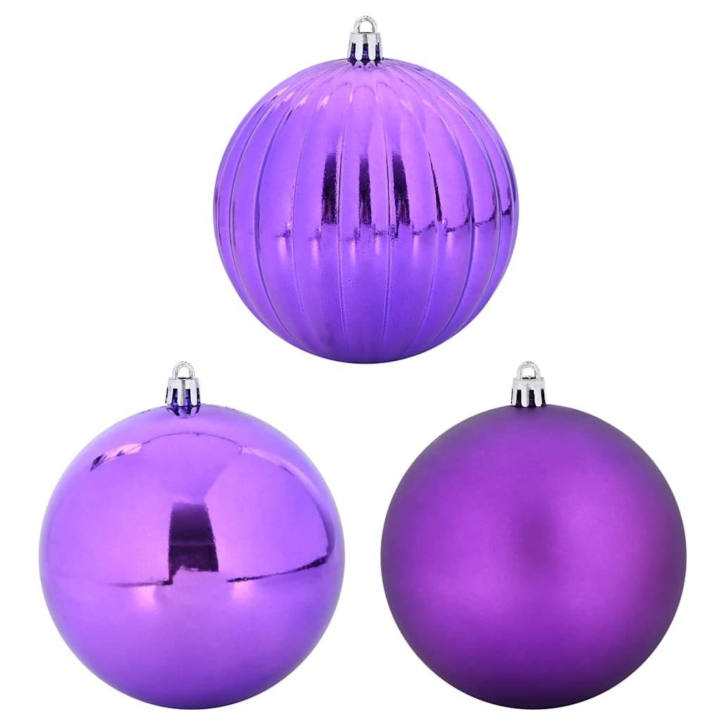 vidaXL Christbaumschmuck Weihnachtsbaumkugel Set XL 15 pcs Lila Kunststoff (15-tlg)