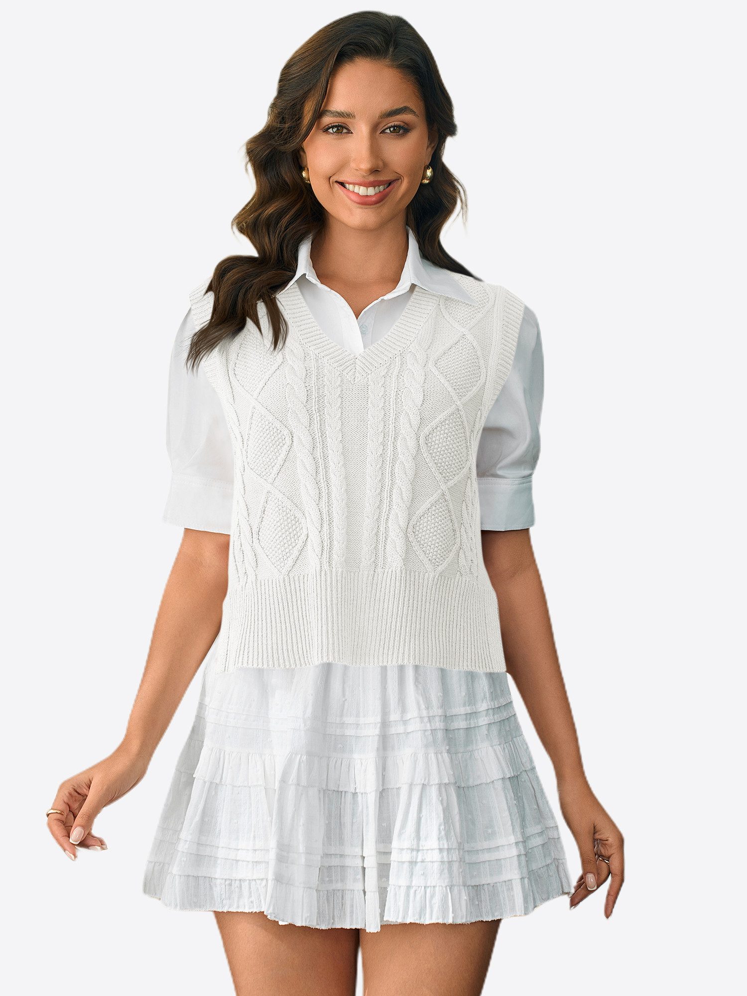 Imily Bela Pullunder Damen Ärmelloser Strick Pullover (Packung, 1-tlg., 1pe günstig online kaufen