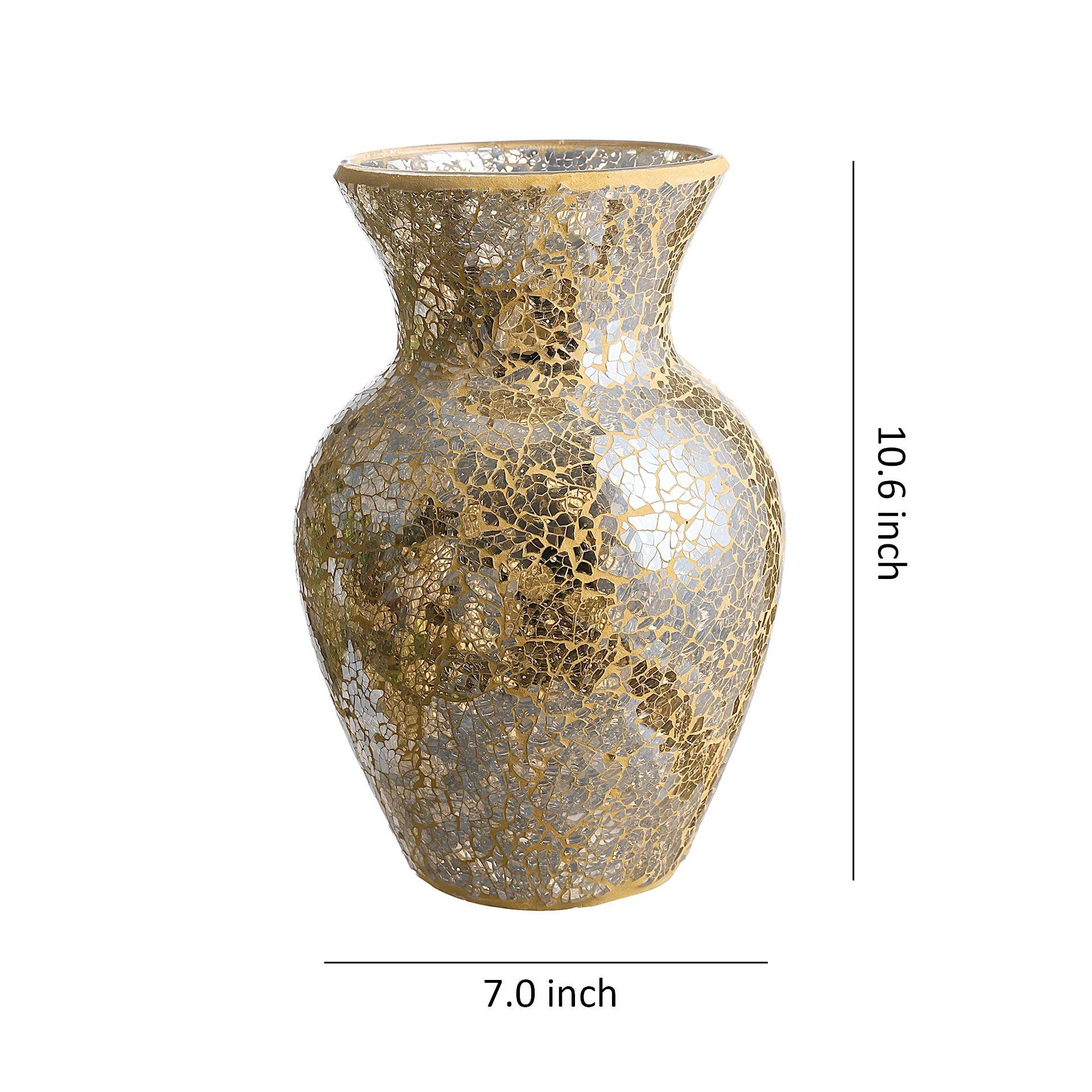 Gold Glas (Gold), Mosaik-Glasvase cm Housewares 26 Whole Dekovase