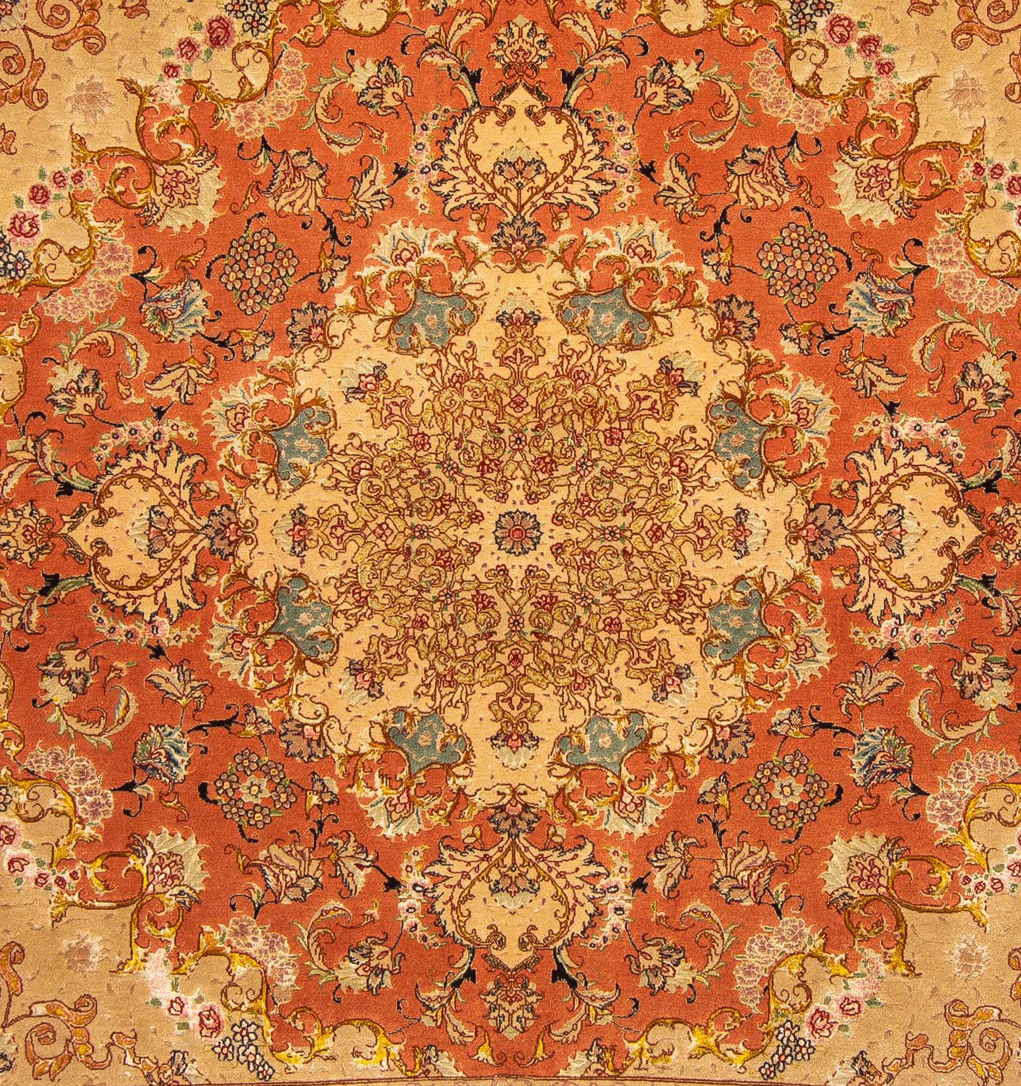 Orientteppich - Perser Einzelstück 207 mm, Wohnzimmer, Handgeknüpft, mehrfarbig, - cm 7 Zertifikat 198 rechteckig, Royal mit Höhe: Täbriz - x - morgenland,