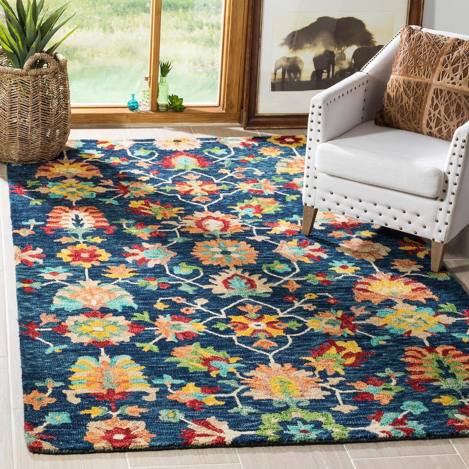 Ready Rugs Designteppich Loop-Teppichkollektion Blau Multi