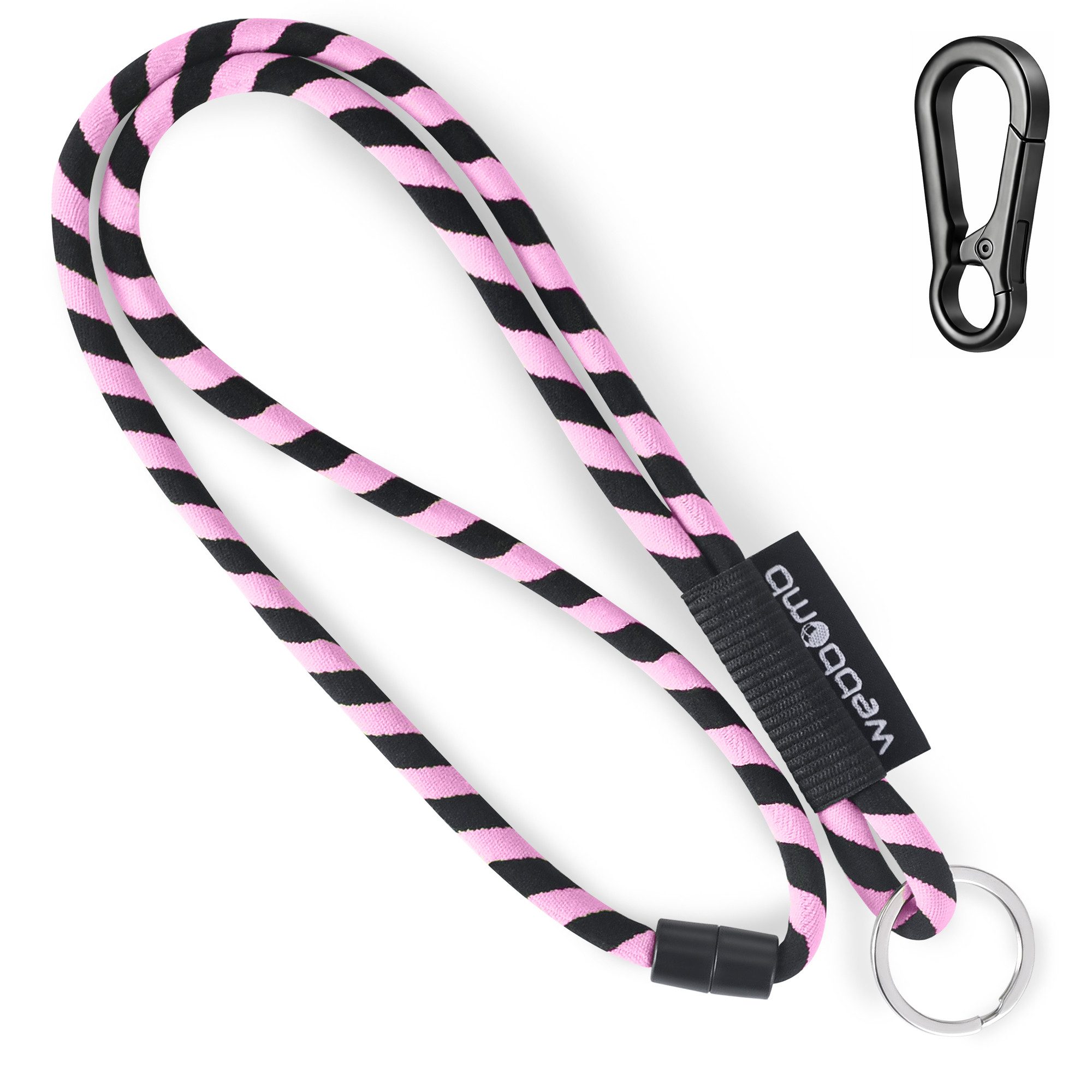 WEBBOMB Schlüsselanhänger Lanyard Tubular Schlüsselband mit Karabiner + Schlüsselring keychain