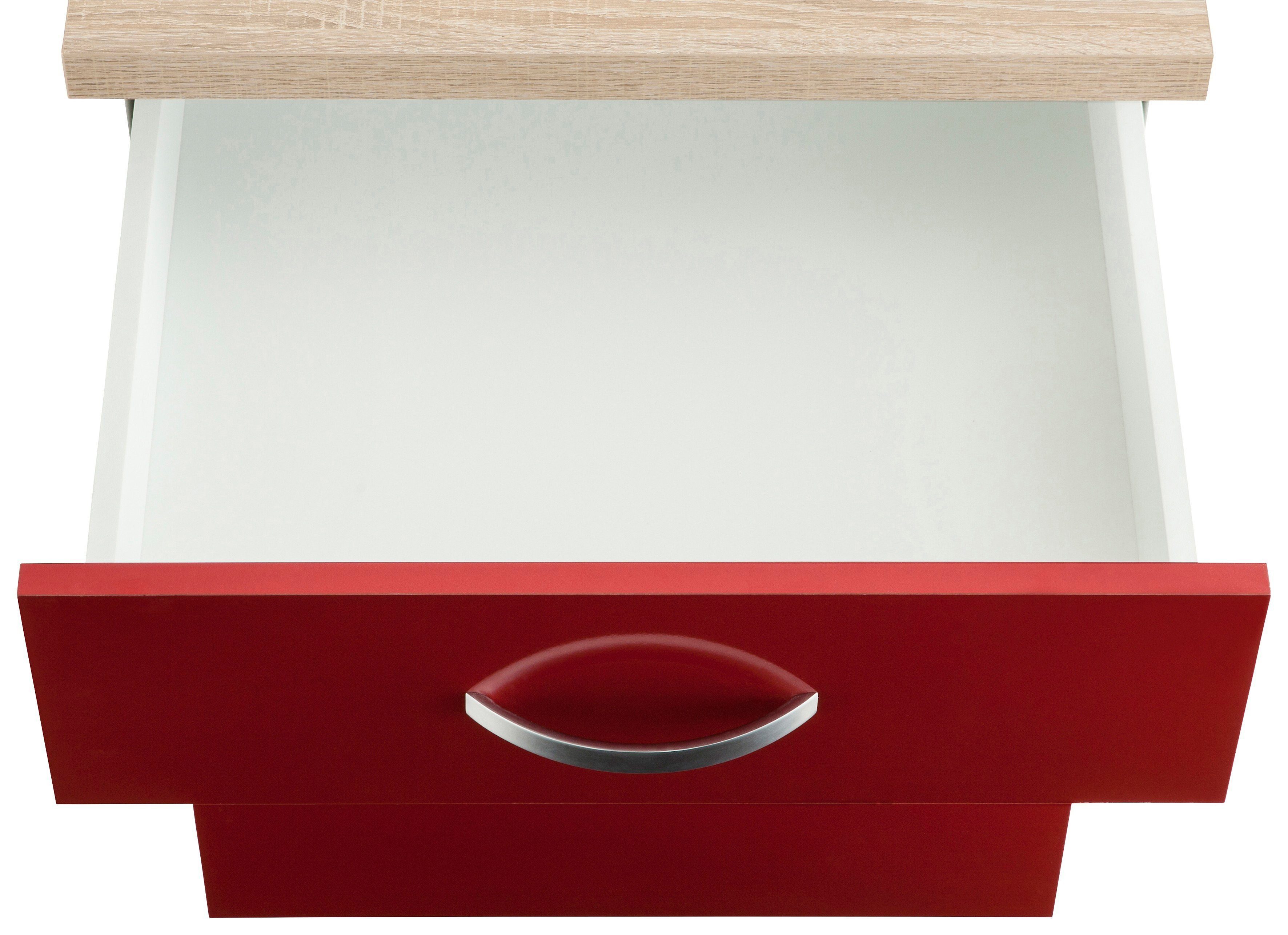 50 cm Glanz wiho Rot Unterschrank Flexi Küchen Breite