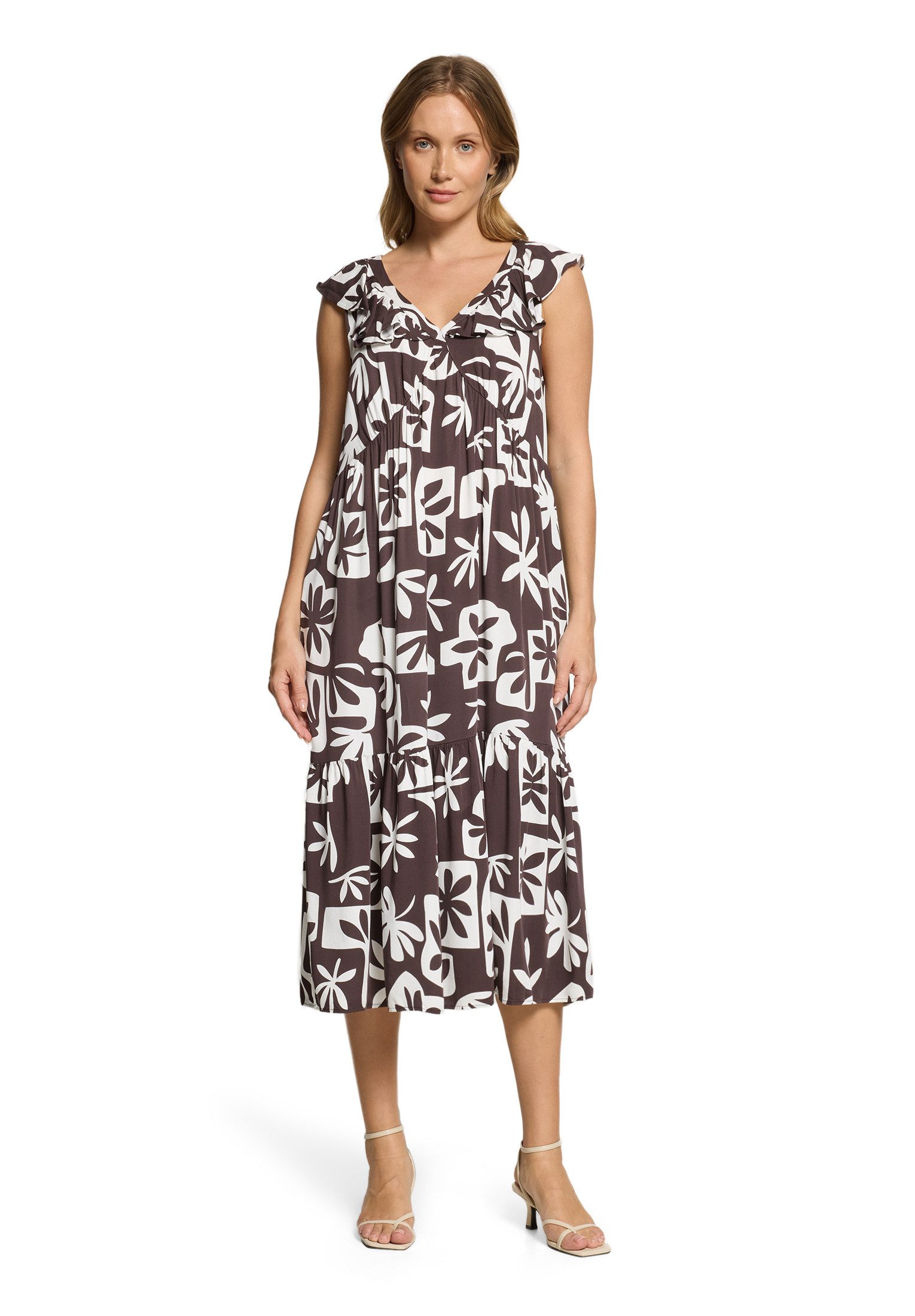 Cartoon Druckkleid Damen mit Flügelärmeln