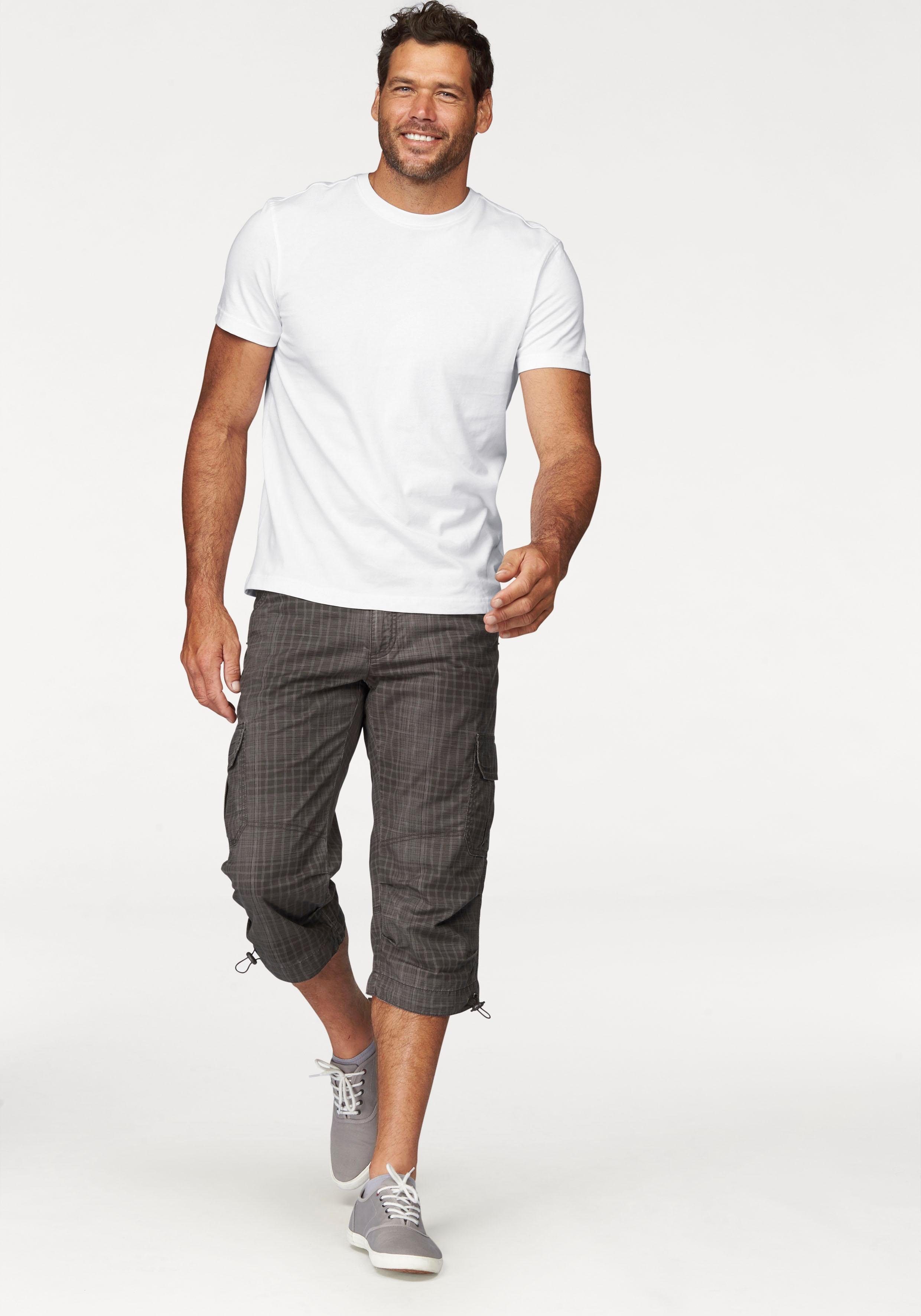 Man's World Cargobermudas in 3/4-Länge mit modischem Karomuster