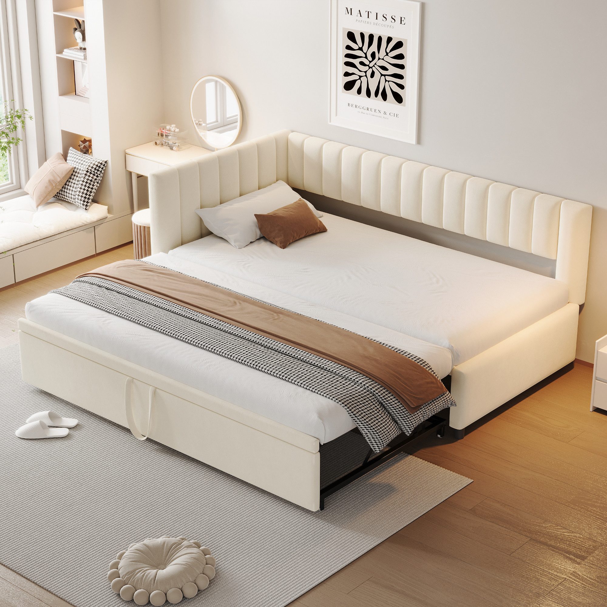 OKWISH Schlafsofa Polsterbett Kinderbett Bett Funktionsbett günstig online kaufen