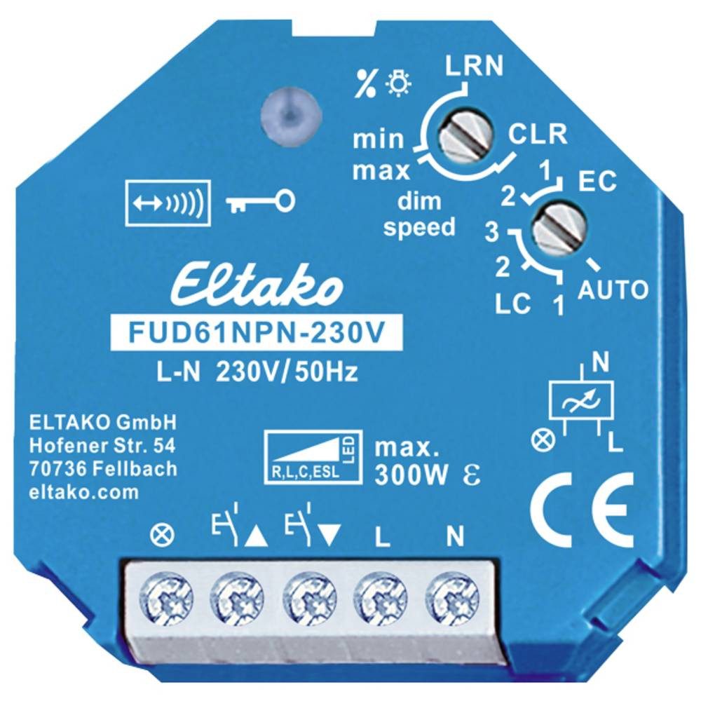 Eltako Funkaktor Universal-Dimmschalter 230V. Power MOSFET 300W 30100835 Smart-Home-Steuerelement