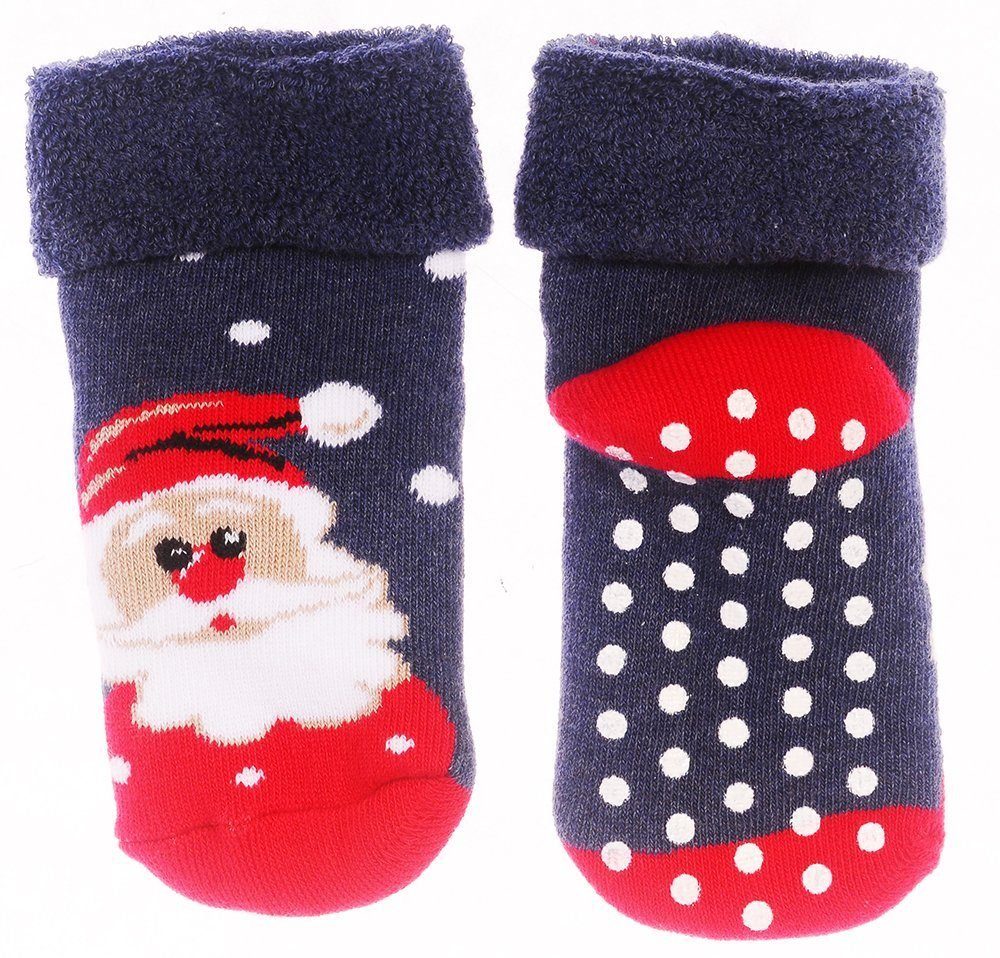 Martinex Thermosocken Socken Kleinkinder Weihnachten warme Weihnachtssocken Antirutschsocken
