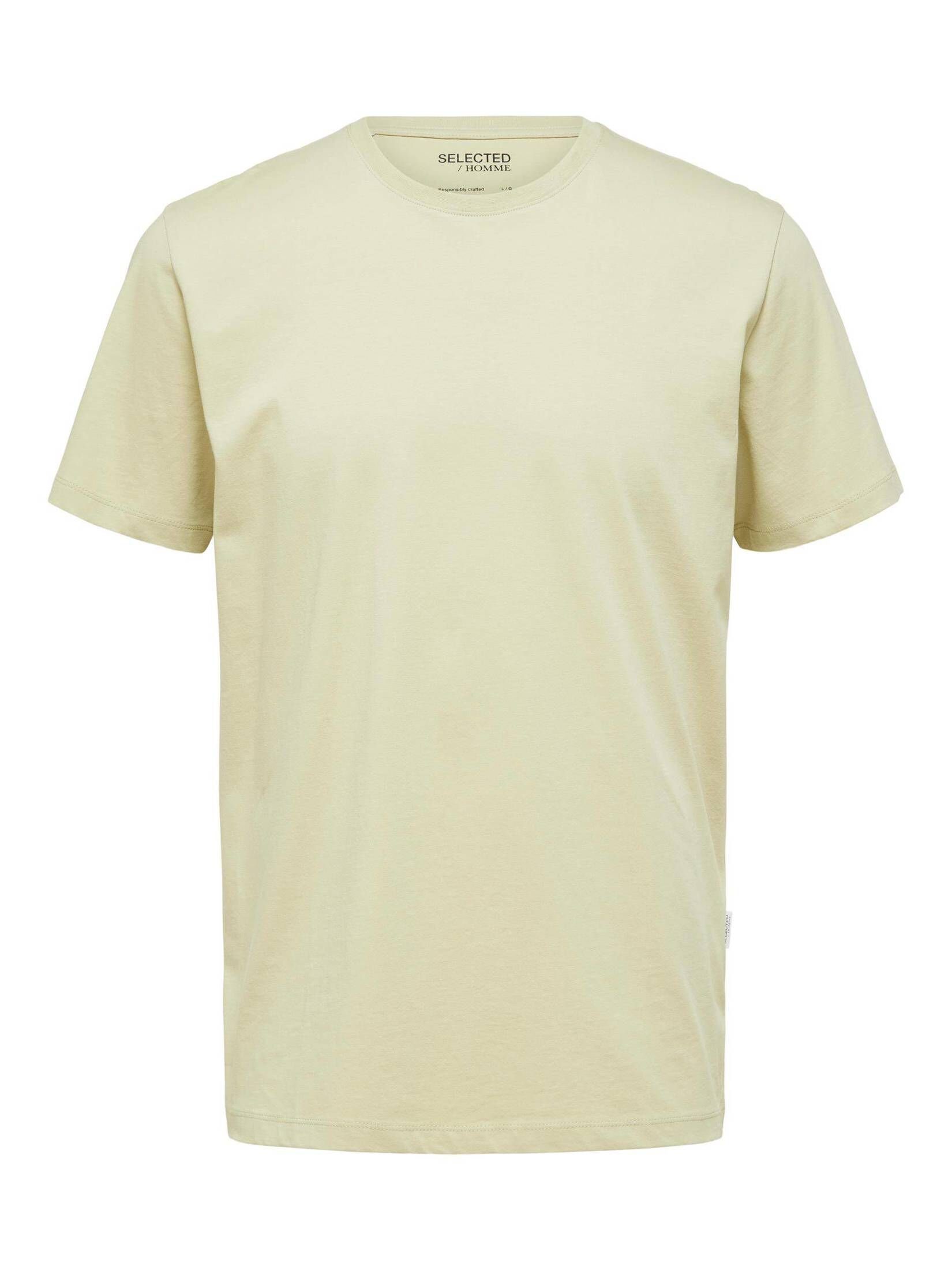 HOMME SELECTED T-Shirt SLHASPEN T-Shirt (23) Herren taupe (1-tlg)