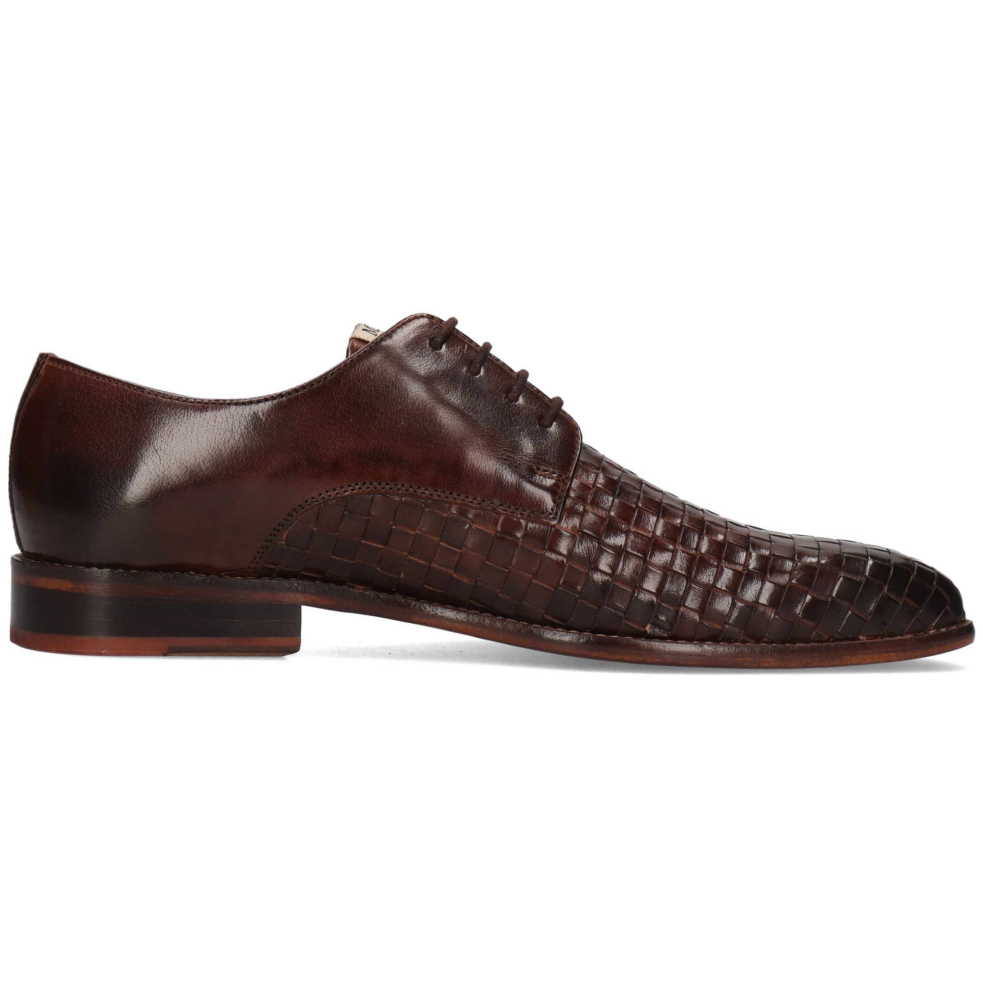 Melvin & Hamilton Dylan 5 Leder-Derby Schuhe für Herren Schnürschuh Flache Absätze, Echtes Leder, Vegetabile Gerbung, Von Hand geflochten