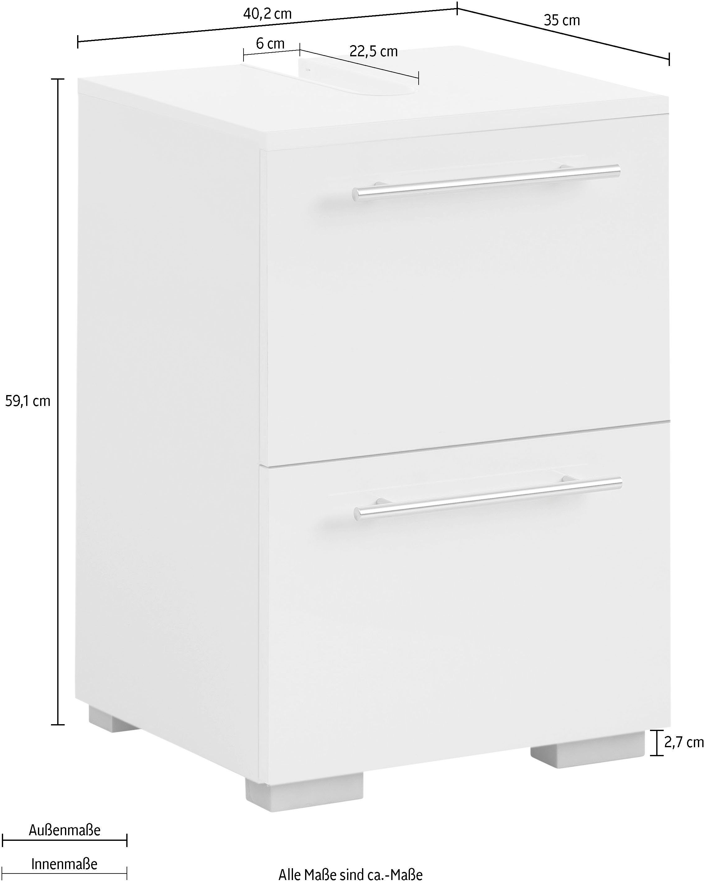 welltime Waschbeckenunterschrank Carlos Breite 40 cm