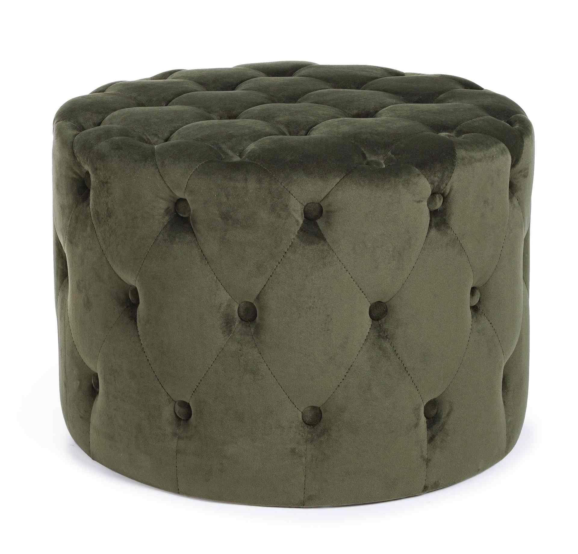 Bizzotto Pouf Lorella in Samt-Optik, Grün günstig online kaufen