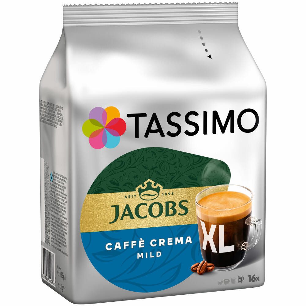 TASSIMO Kaffee Jacobs Caffè Crema Mild XL 16 T-Discs