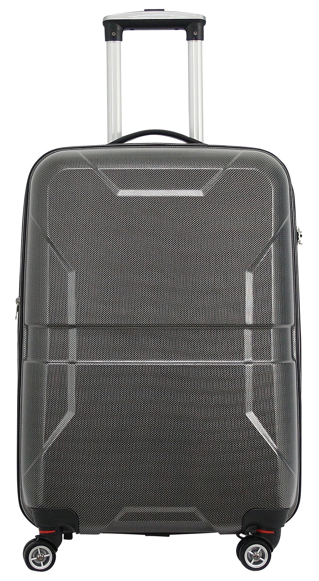 QTC Handgepäckkoffer DUBAI Reisekoffer Trolley Zwillingsrollen 100% Polycarbonat, Stylisches Design