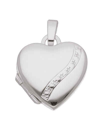 Adelia´s Kettenanhänger 925 Silber Medaillon Anhänger, 925 Sterling Silber Silberschmuck für Damen