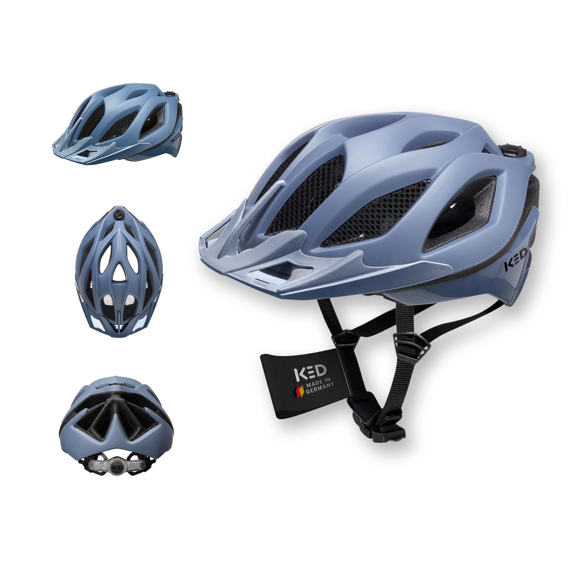 KED Fahrradhelm Spiri II Trend Allround Helm, LED Licht Und Reflektor, Optimierte Belüftung