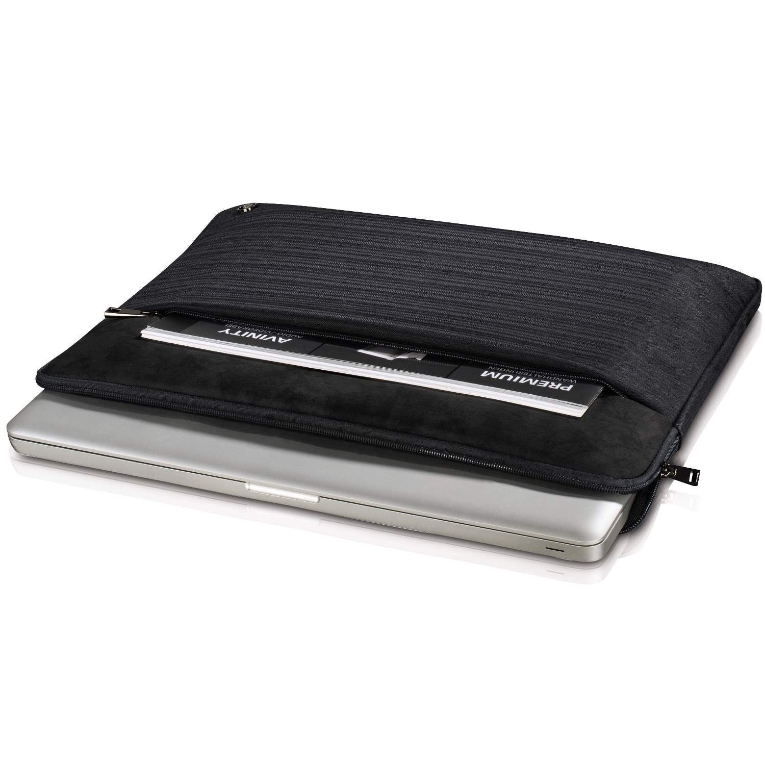 Hama Laptoptasche Notebook-Sleeve Tayrona Dunkelgrau Laptop-Tasche, Business Hülle Notebook-Fach 14" 14,1" 14,2" 14,4" 15" Laptop Case