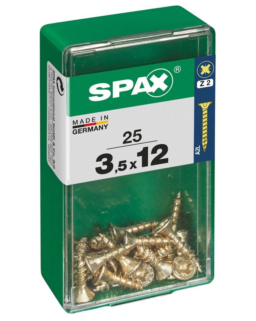 SPAX Holzbauschraube Spax Universalschrauben PZ - mm 3.5 2 12 Stk. 25 x