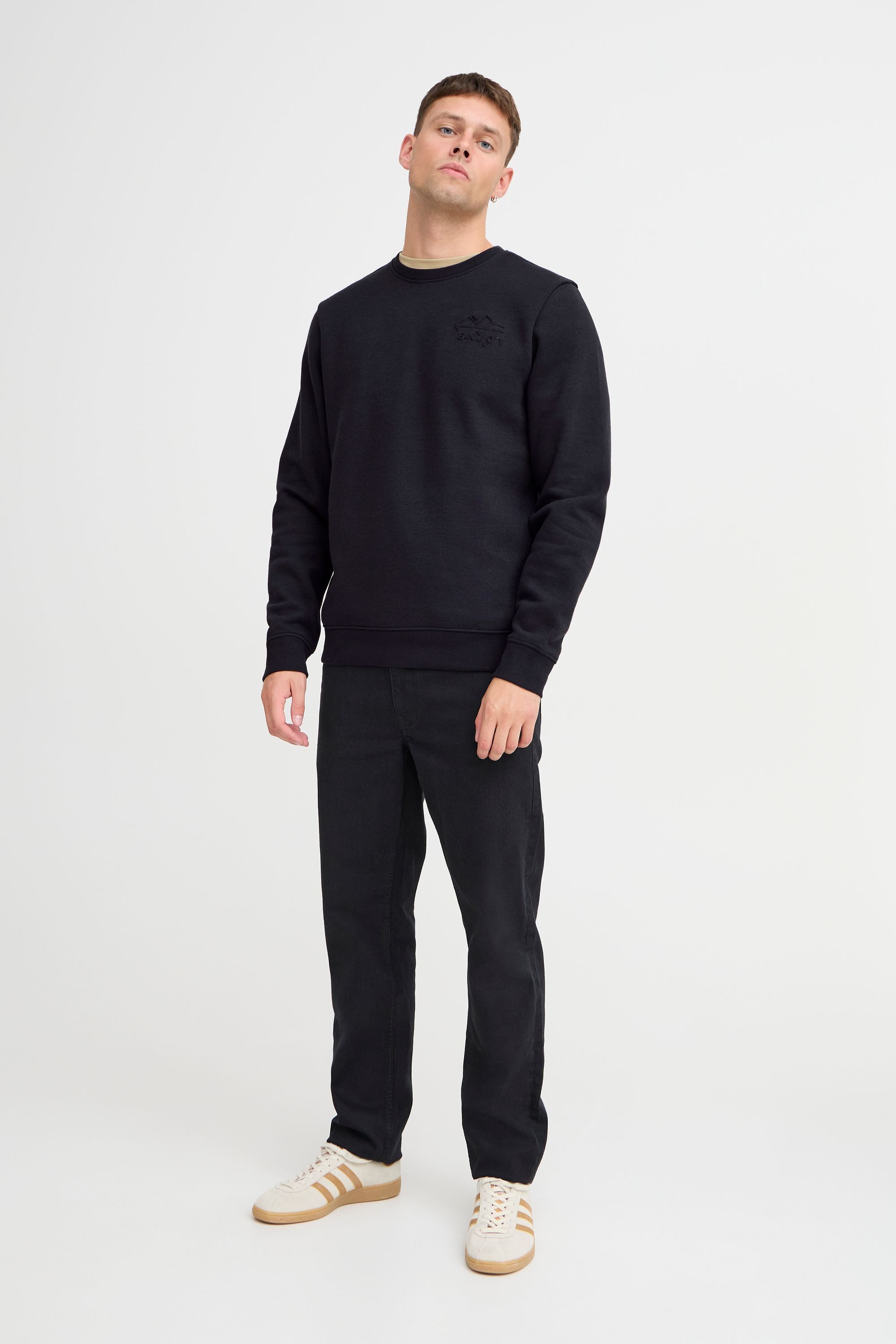 Blend Rundhalspullover BHSweatshirt Klassischer Sweatpullover mit Rundhalsausschnitt