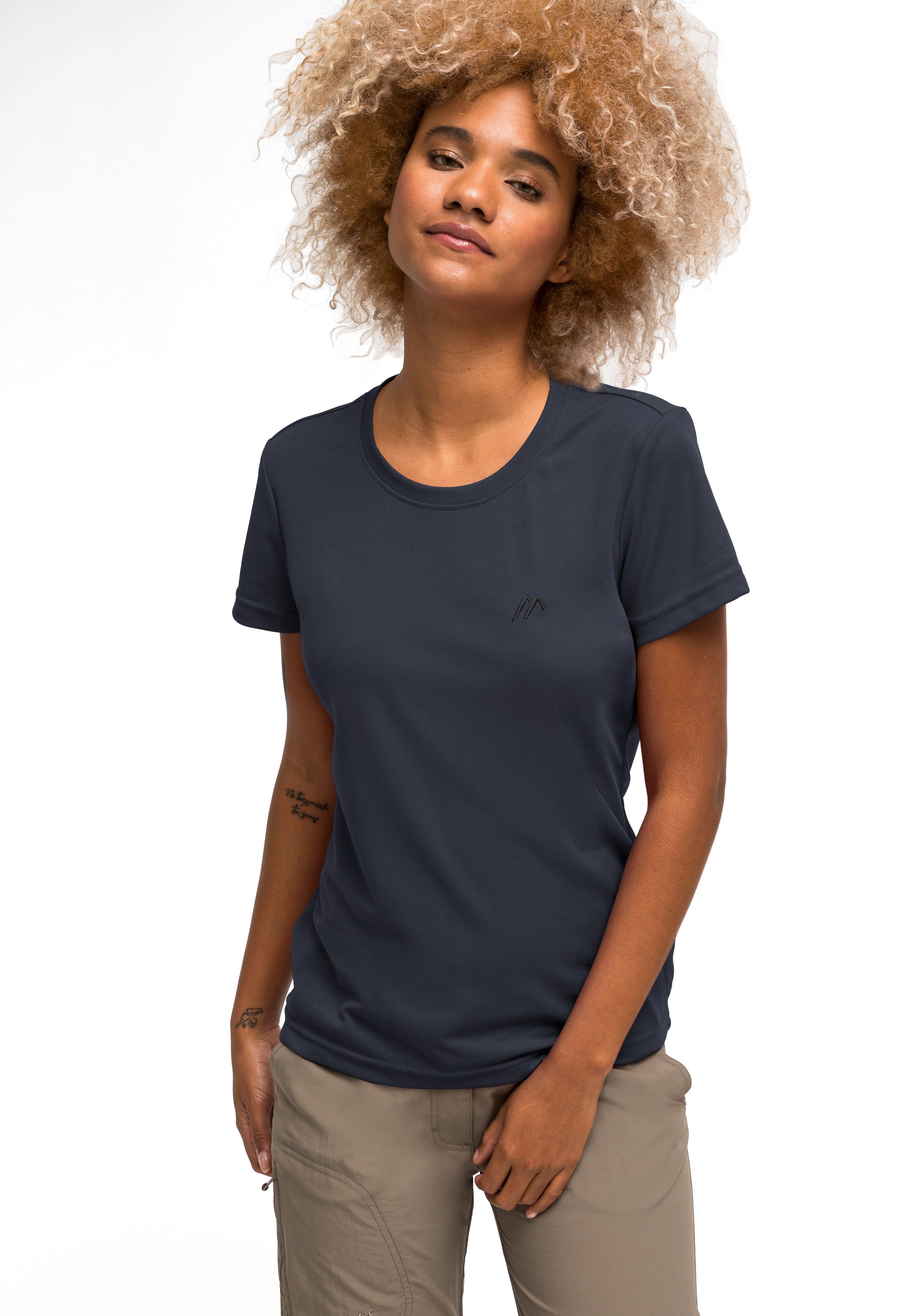 Maier Sports T-Shirt Waltraud Damen Kurzarmshirt, leichtes Sommer Funktionsshirt, Rundhals, Reg Fit