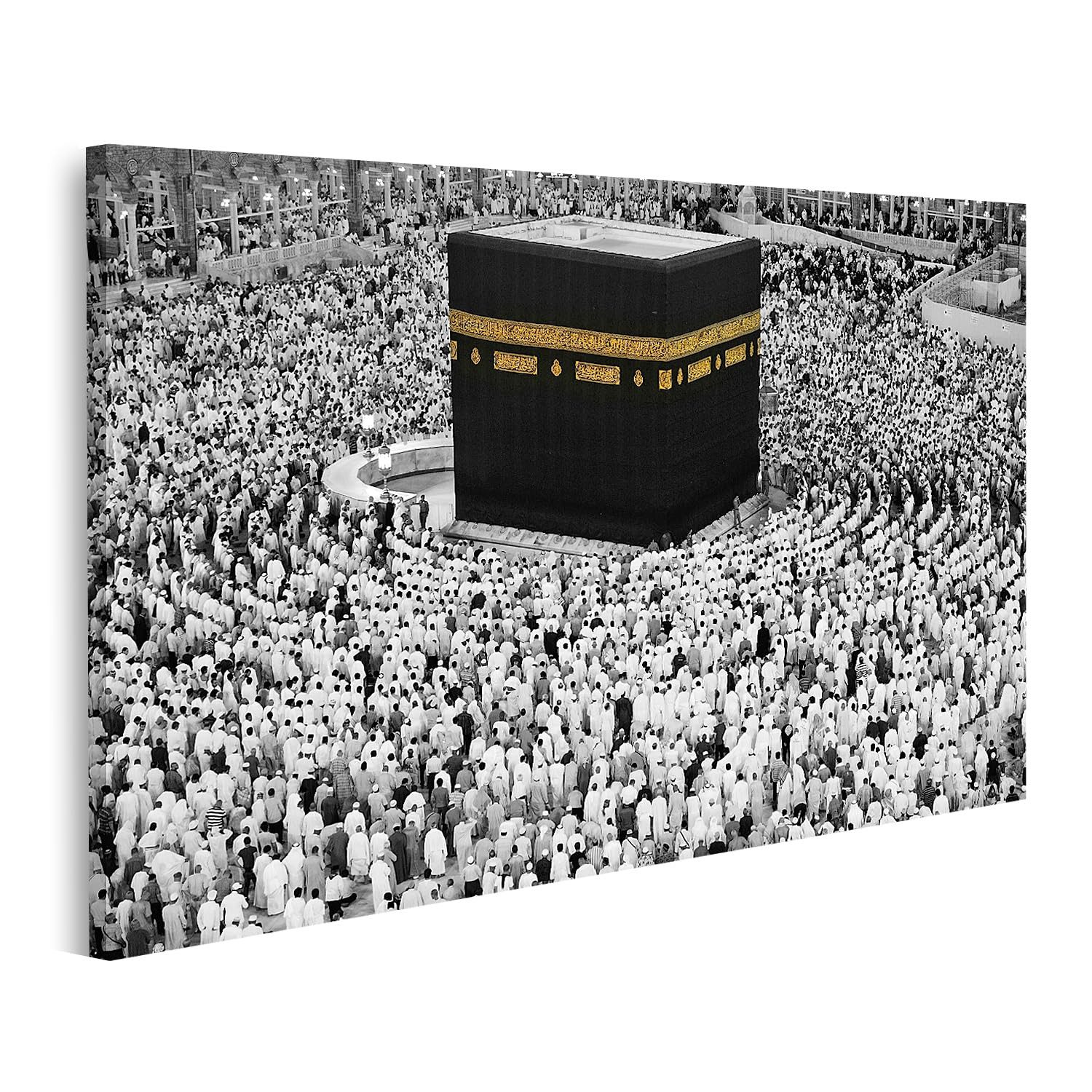 islandburner Leinwandbild Menschenmenge bei der Kaaba in Mekka