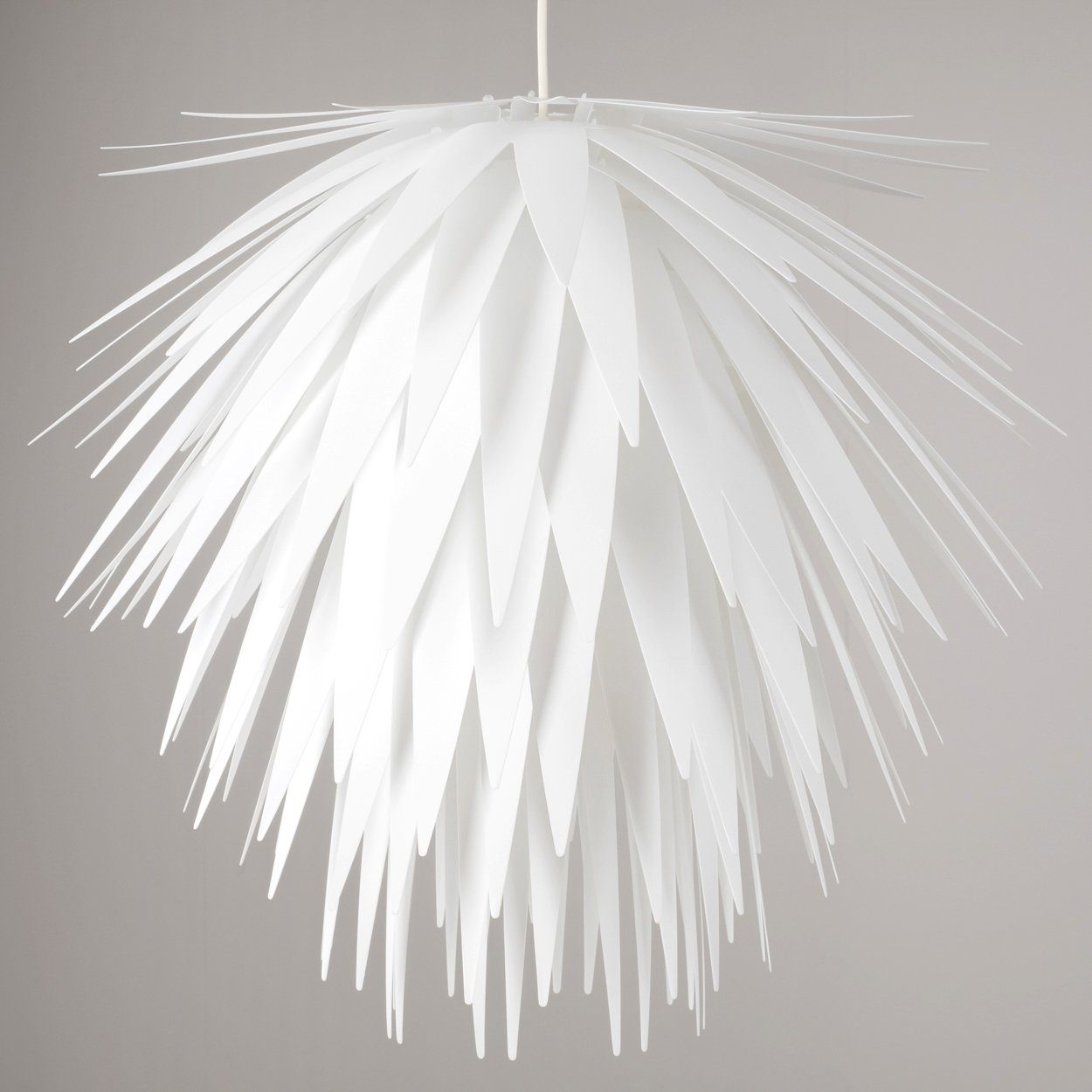 Weiß, Hängelampe aus moderne Kunststoff ohne E27 Leuchtmittel, Höhe Hängeleuchte Ø55cm, max. 140cm, »Corato« hofstein in