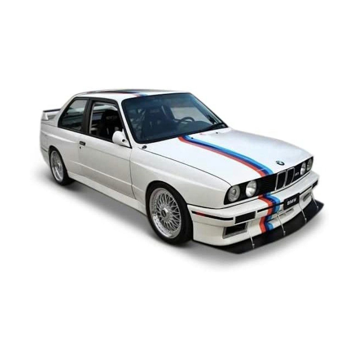 Bburago Modellauto BMW 3 Series M3 1988 (weiß), Maßstab 1:24, detailliertes Modell