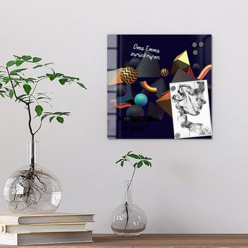 DEQORI Magnettafel 'Sammlung abstraker Formen', Whiteboard Pinnwand beschreibbar