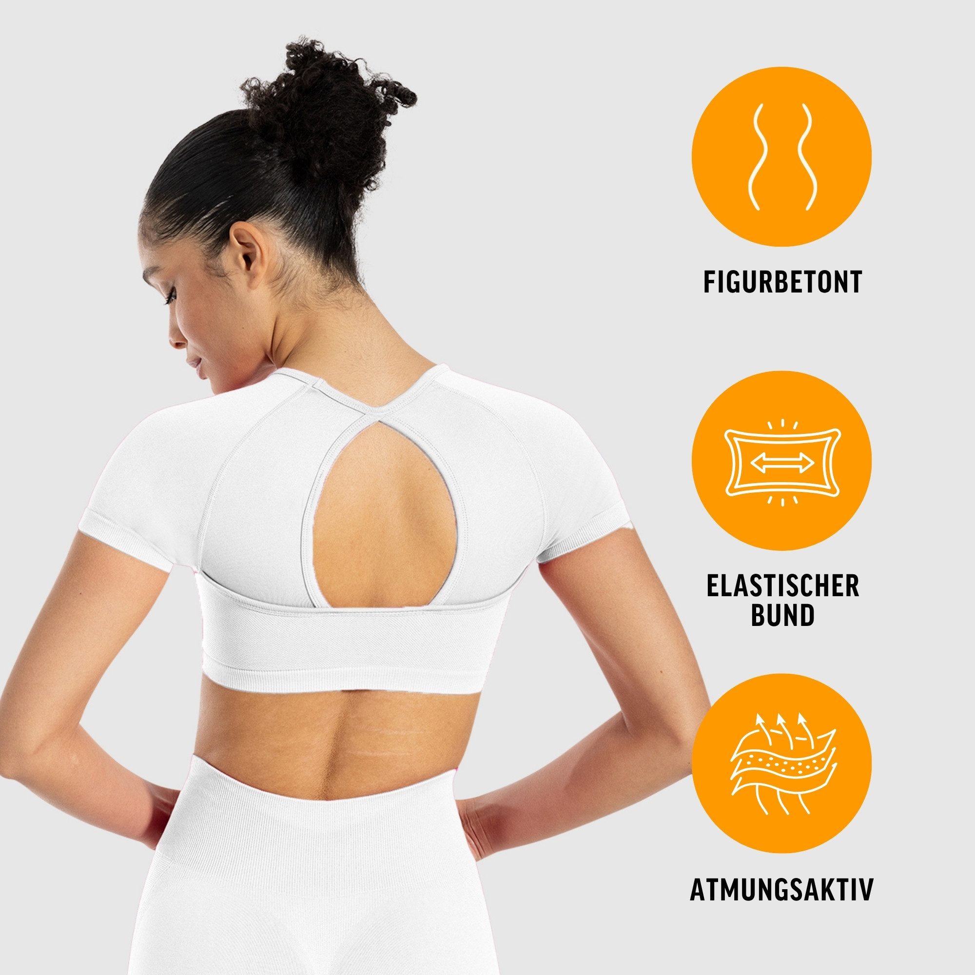 Smilodox Trainingsshirt Soheli, Seamless Fitness Crop Top mit kurzem Ärmel, günstig online kaufen