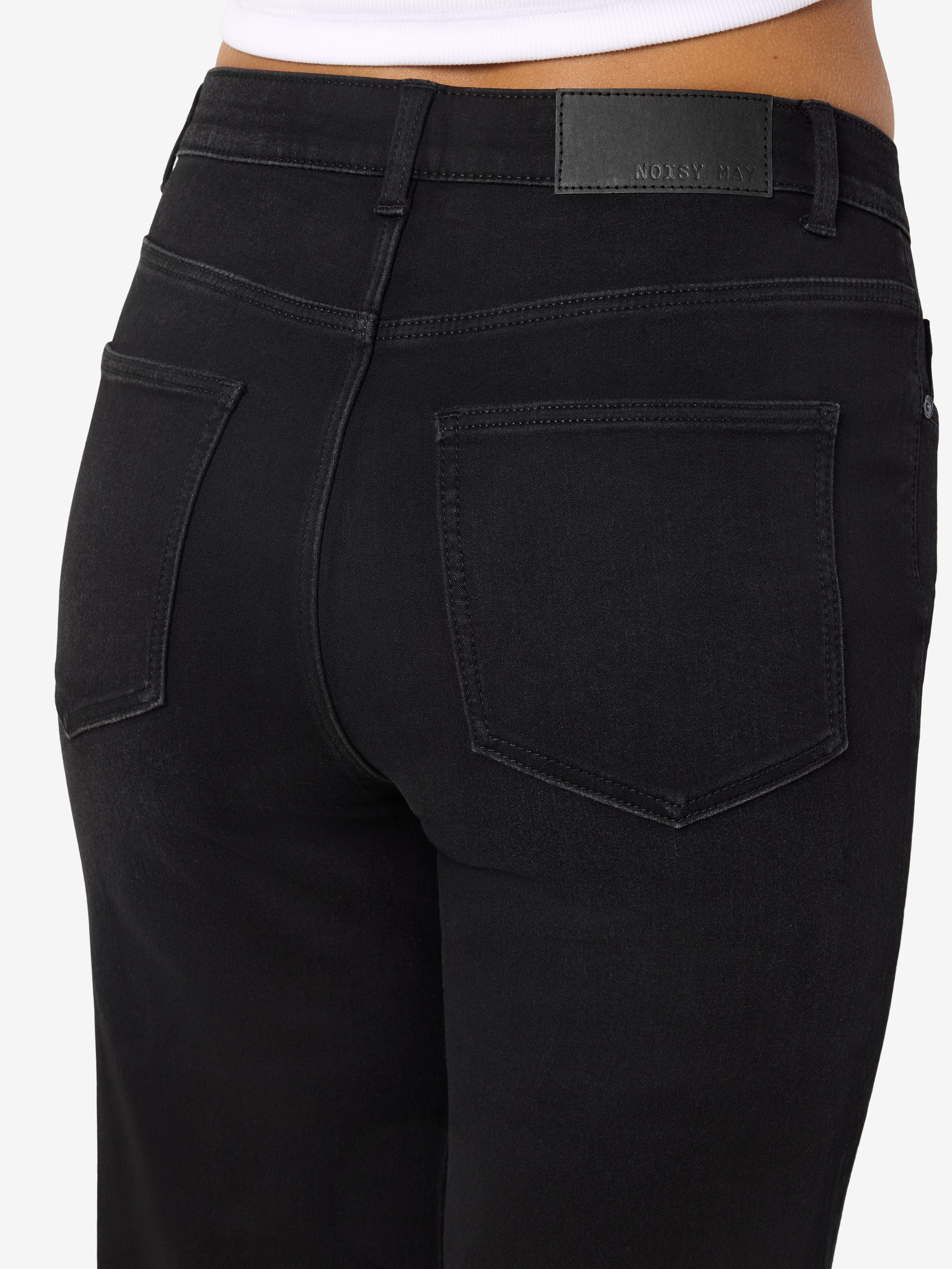 Noisy may Slim-fit-Jeans NMROOXY HW FLARE JEANS VI581BL NOOS