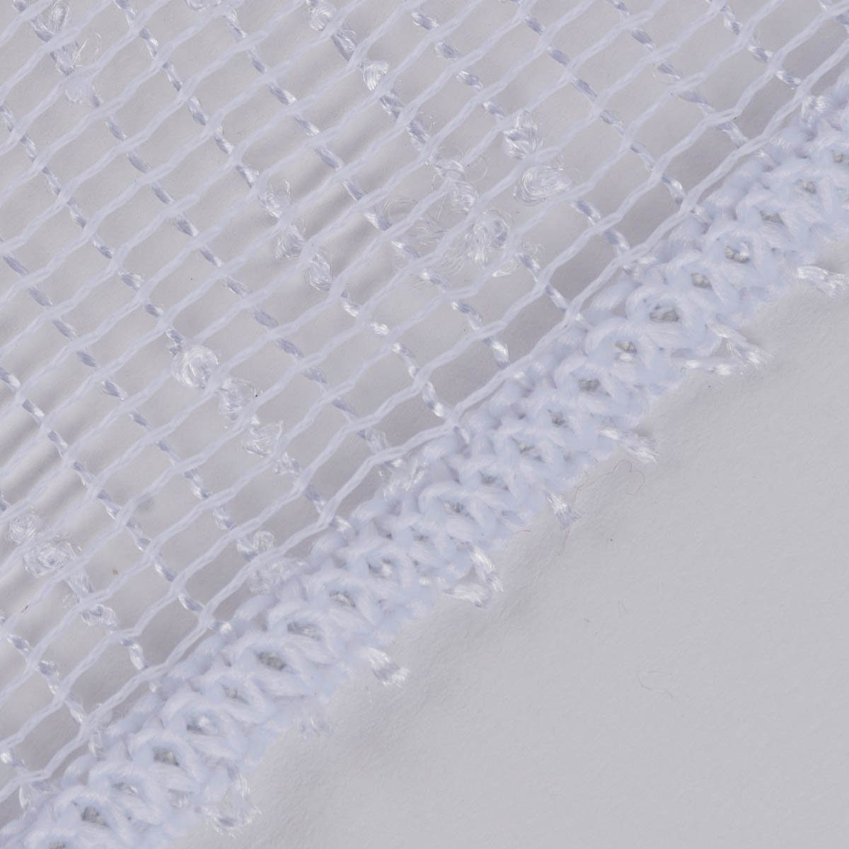 leicht Stores Meterware Polyester, Rasch Textil Gardinenstoff perforiert, Gitterstruktur überbreit Bleiband, May 280cm, weiß mit pflegeleicht,