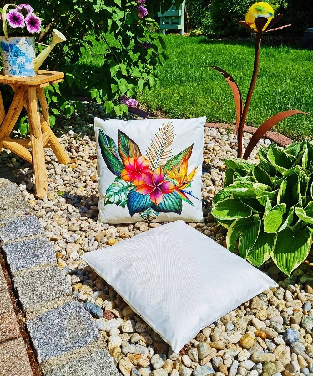 JACK Dekokissen JACK Outdoor Motiv Kissen 45x45cm Lounge Dekokissen inkl. Füllung, mit Lotus-Effekt, Robust, Strapazierfähig, für Innen & Außen geeignet