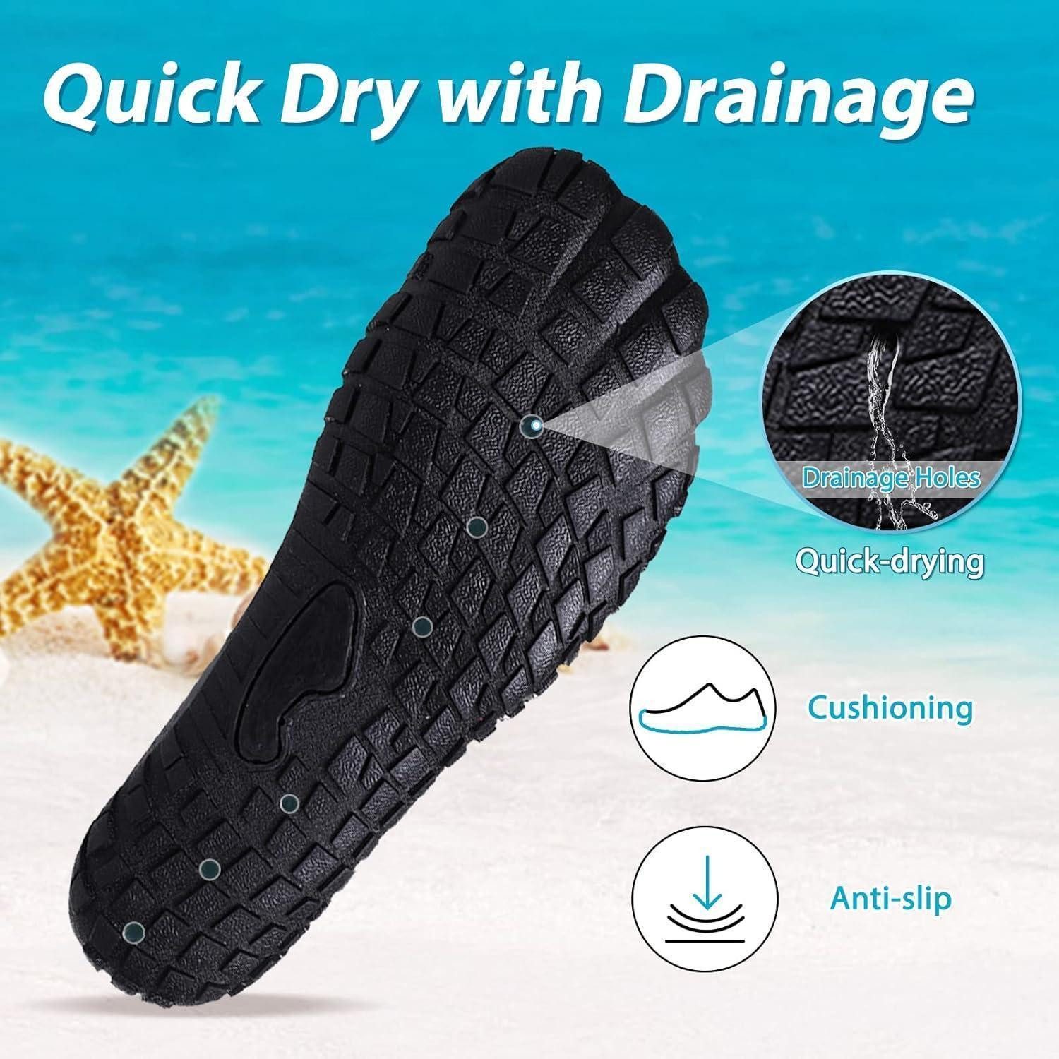 LuxusKollektion Wasserschuhe Badeschuhe Unisex Drainagelöcher Schwimmschuhe 36 EU Lila Wasserschuh