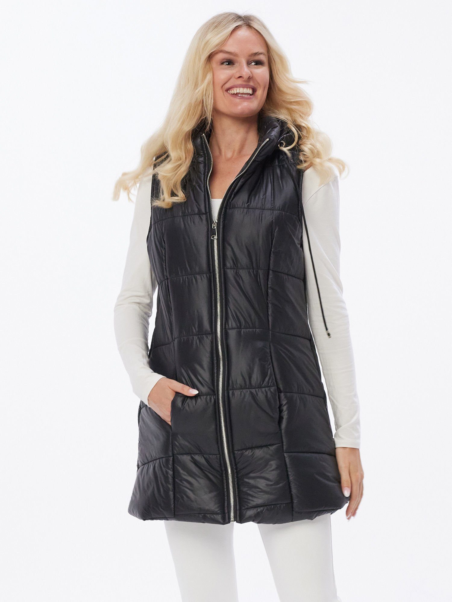 Accessoire Boutique Bouclèjacke Longweste mit abnehmbarer günstig online kaufen