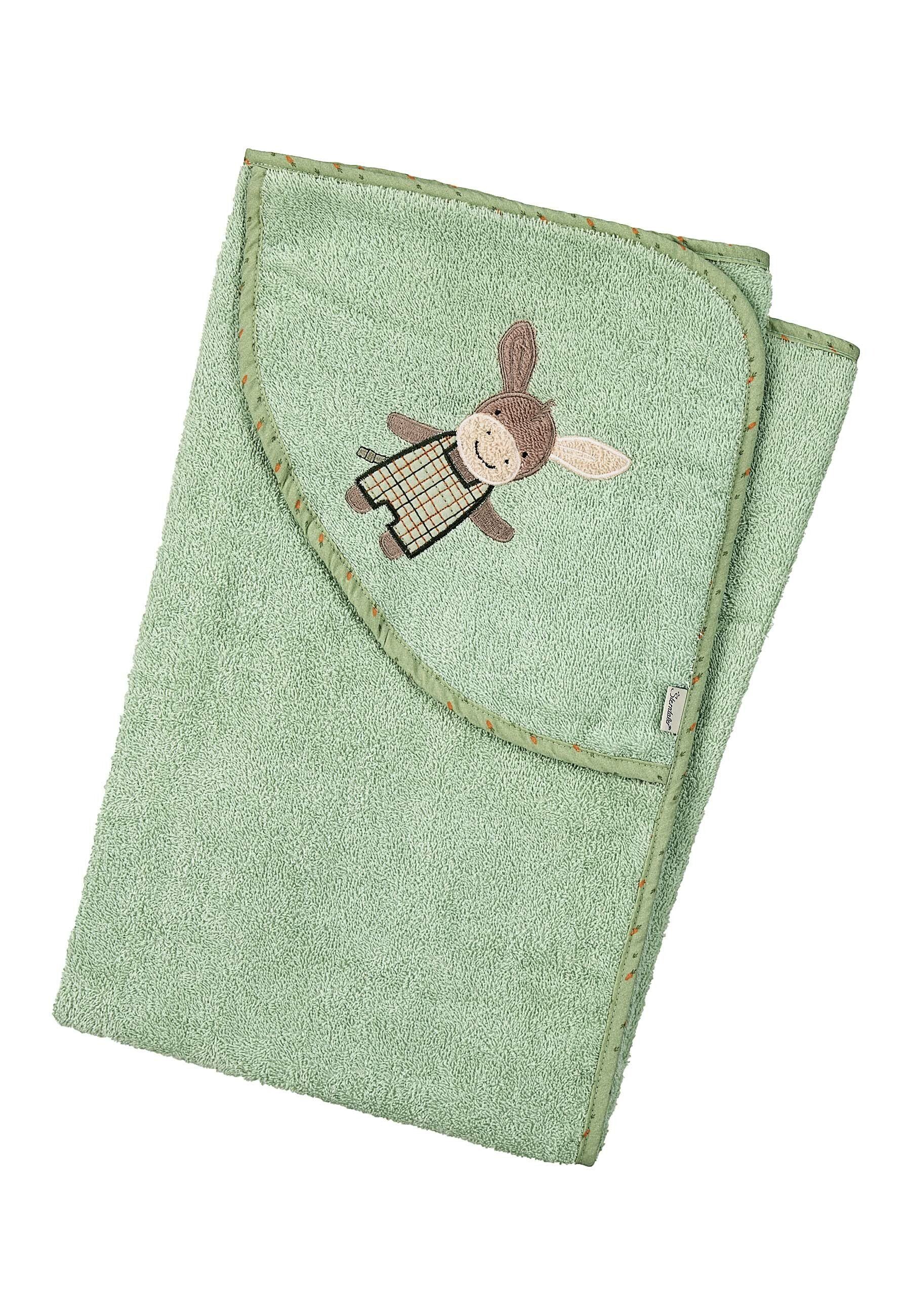 Sterntaler® Badetücher Kapuzenbadetuch 100x100 cm ESEL Emmilius, Frottee (1-St), Kapuzen-Badetuch aus Frottee mit Esel Emmilius Stickmotiv, 100x100 cm – Bild 3 von 4