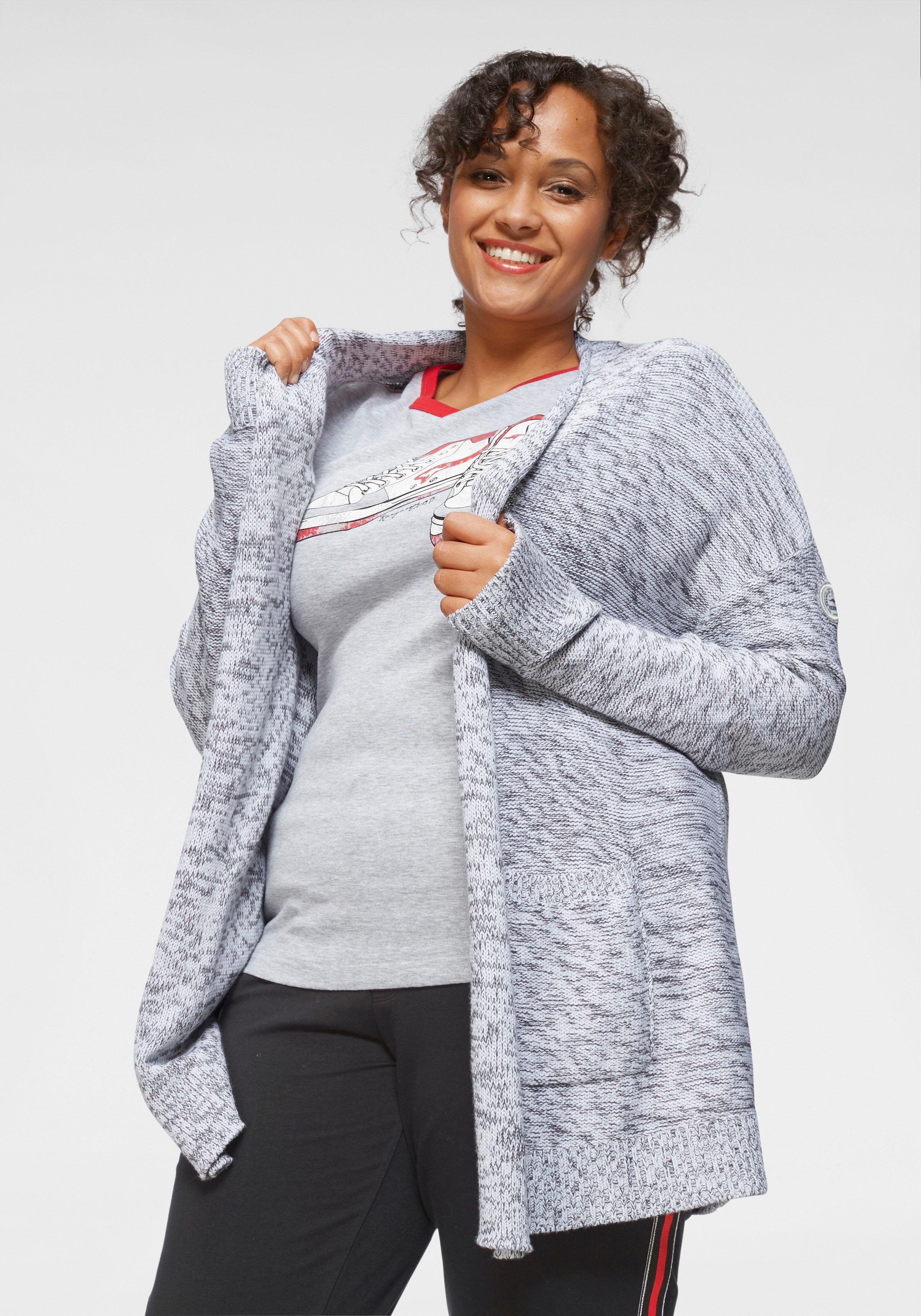 KangaROOS Strickjacke in meliertem Obermaterial günstig online kaufen