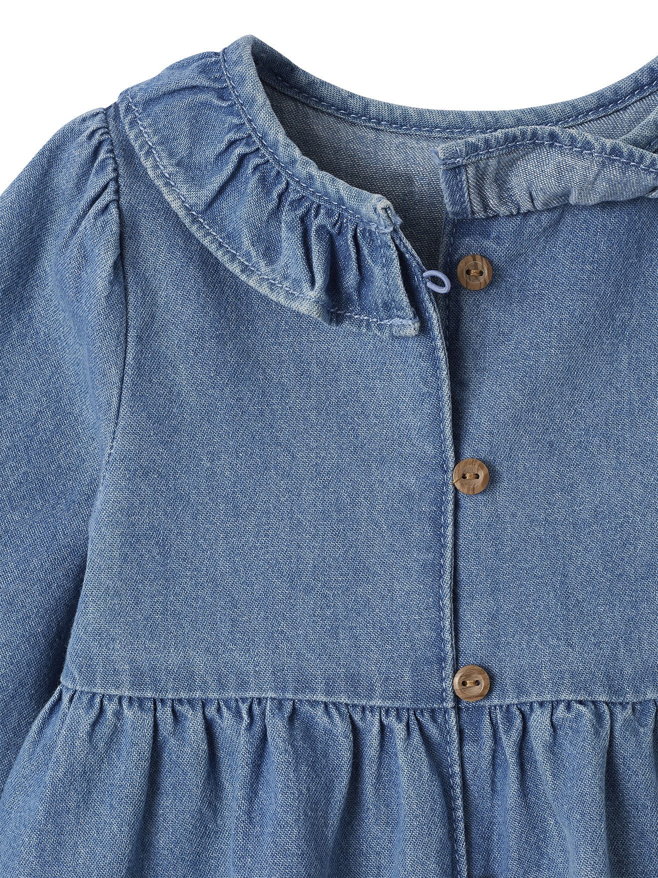 vertbaudet Jeanskleid Mädchen Baby Jeanskleid – Bild 3 von 4