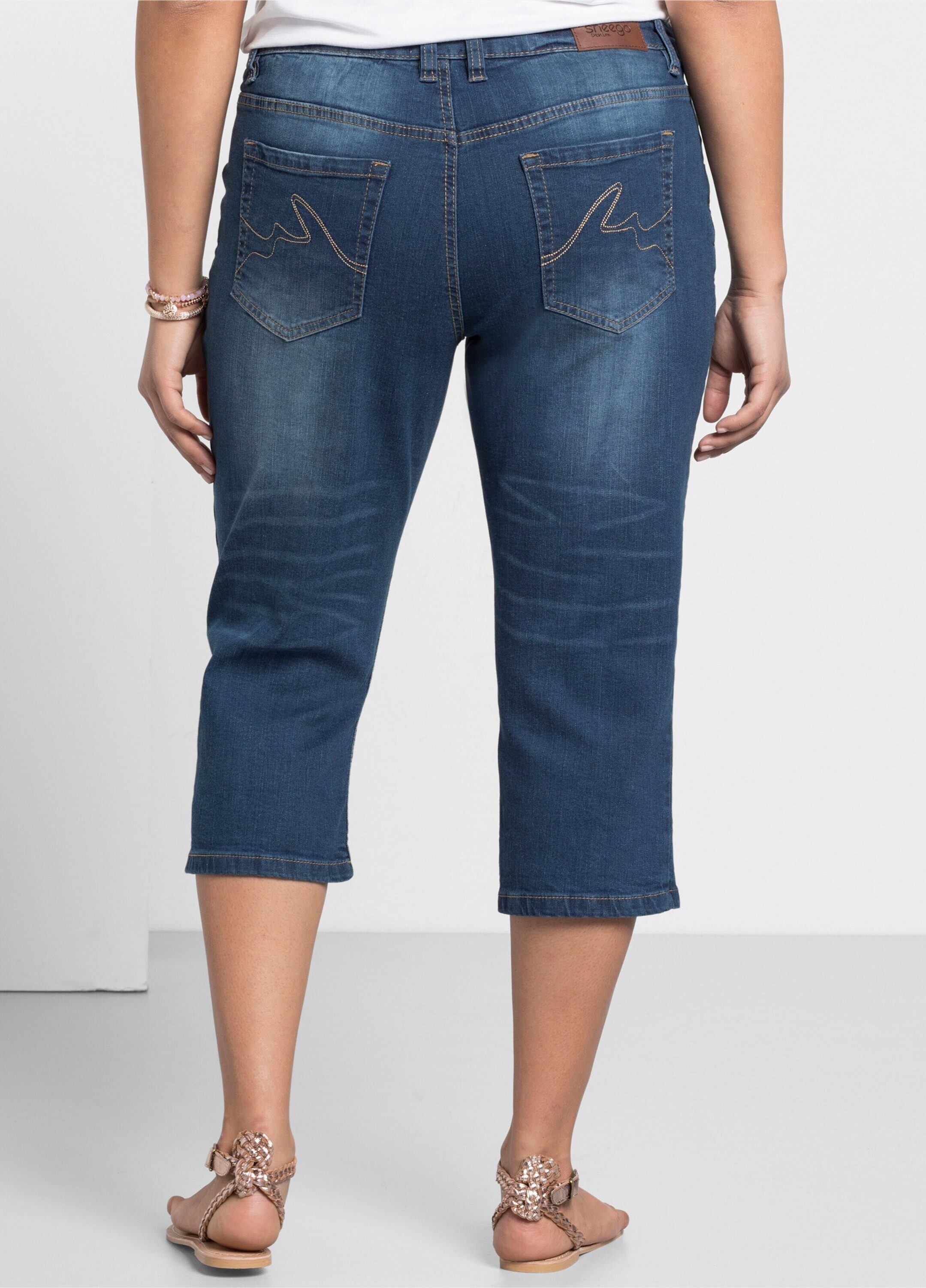 Sheego Jeansshorts 3/4-Jeans
