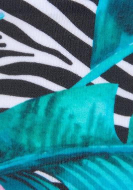 Vivance Bügel-Bandeau-Bikini mit Animaldruck und unifarbenen Akzenten