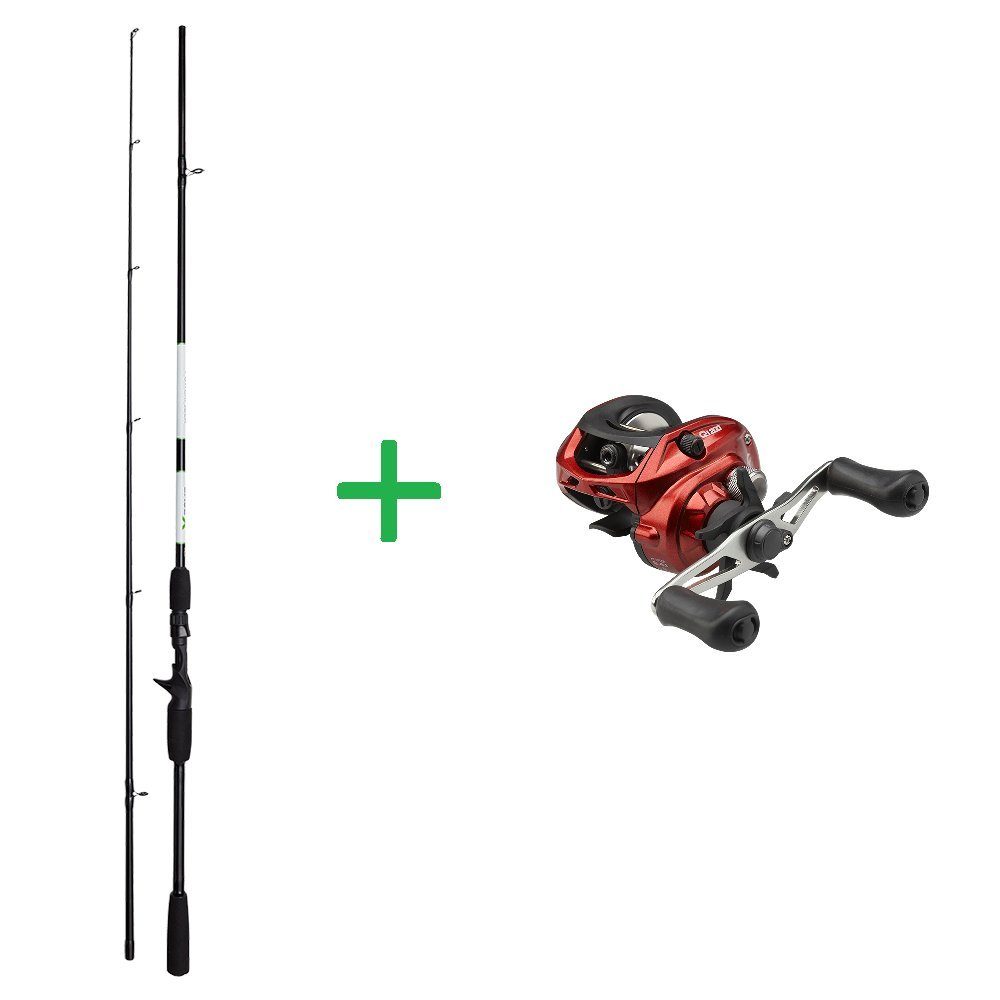 DAM Fishing Baitcasterrute SPAR SET BASE-X CAST Baitcastrute + Baitcastrolle von DAM, (Spar-Set, 2-tlg)