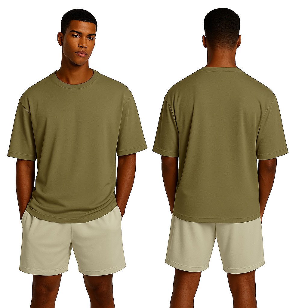 Reichstadt T-Shirt Reichstadt Shoulder Drop Herren T-Shirt 25RS071 in kräft günstig online kaufen