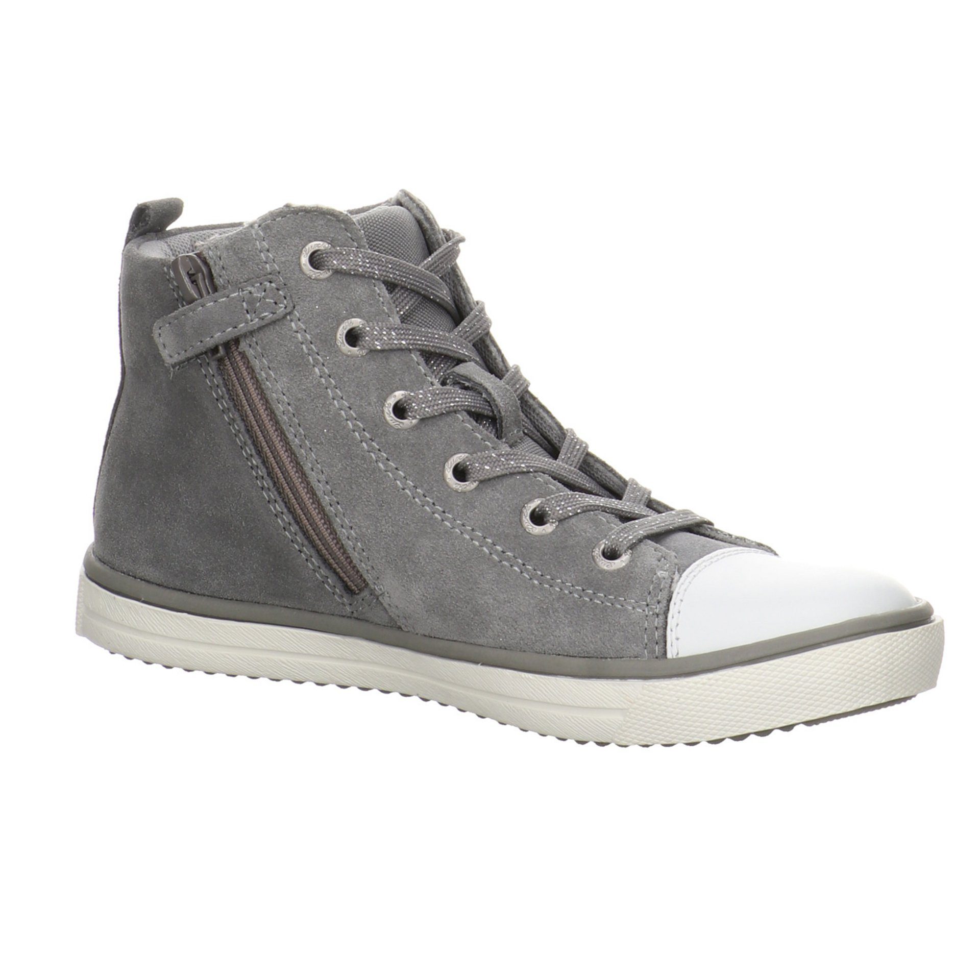 Veloursleder Sneaker Starlet Veloursleder gemustert High-Top grau-mittel Sneaker Lurchi