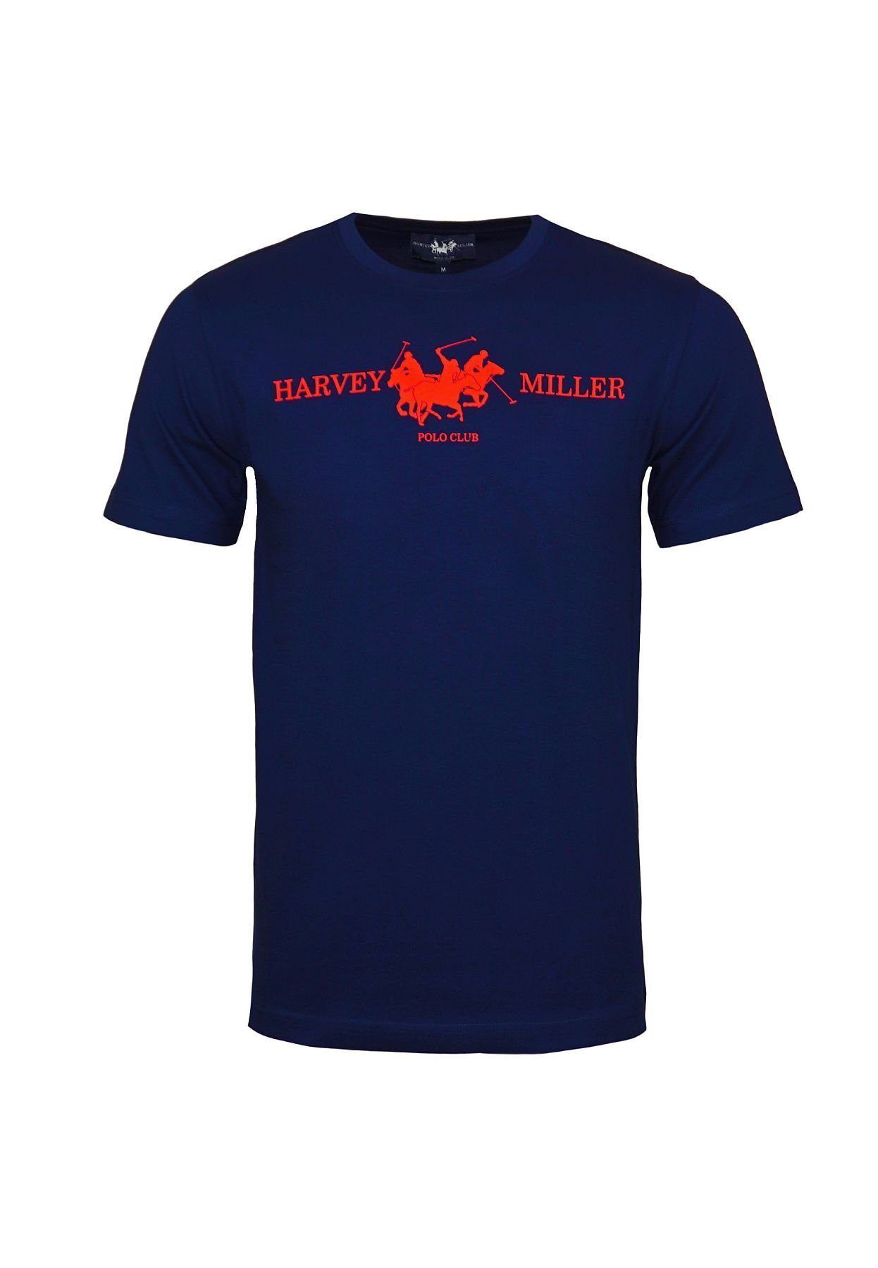 Harvey Miller T-Shirt T-Shirt Shortsleeve HM Basic Rundhals dunkelblau
