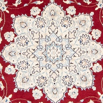 Orientteppich Perser - Nain rund - 250 x 250 cm - rot, morgenland, rund, Höhe: 10 mm, Wohnzimmer, Handgeknüpft, Einzelstück mit Zertifikat