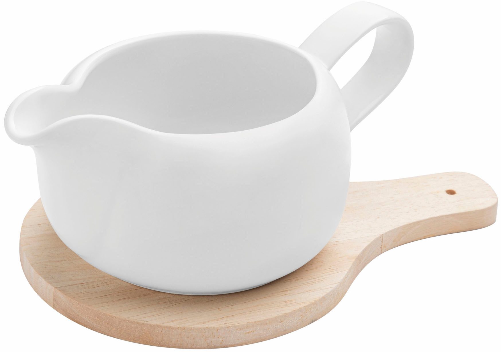 Seltmann Weiden Sauciere Liberty weiß, Porzellan, (1-tlg), Soßenschale, Kännchen