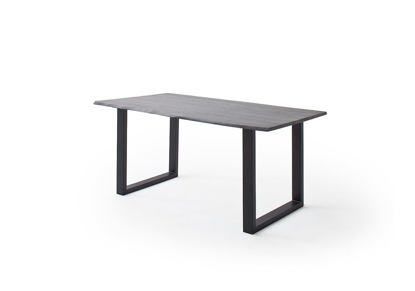 MCA living Baumkantentisch in Akazie grau / anthrazit - 160x76,5x90 (BxHxT)