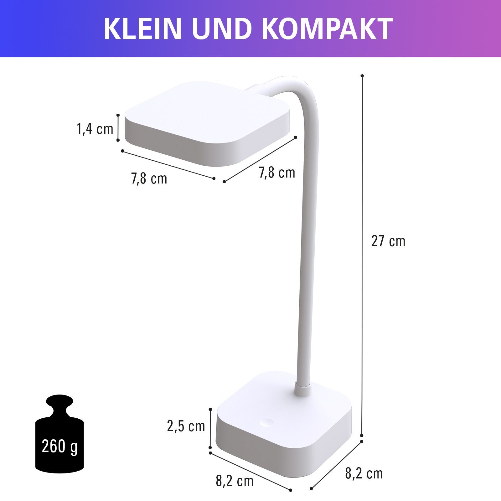 CLAUSS LED Schreibtischlampe Schreibtischlampe LED Akku günstig online kaufen
