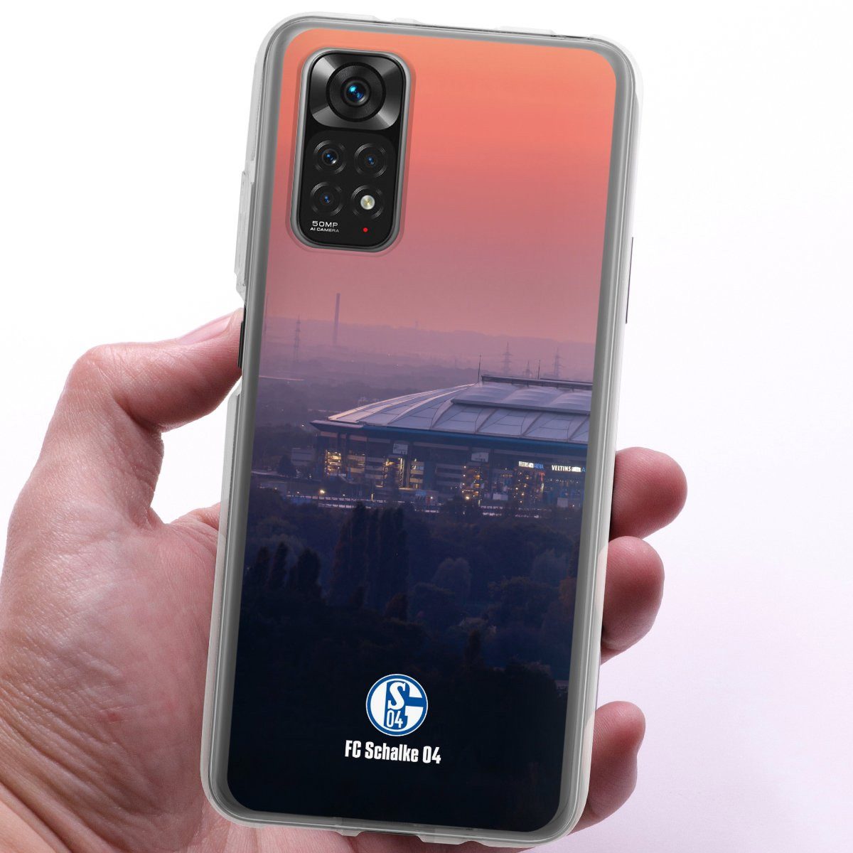 DeinDesign Handyhülle Stadion FC Schalke 04 Offizielles Lizenzprodukt Schalke 04 Stadion, Xiaomi Redmi Note 11 Silikon Hülle Bumper Case Handy Schutzhülle
